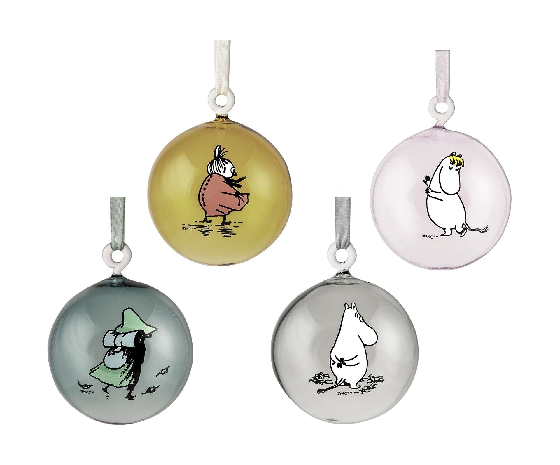 [product_category]-Muurla Moomin Originals Glass Decoration Ball, Gift Set Of 4 Pcs-Muurla-6416114967520-716-004-00-MUU-1
