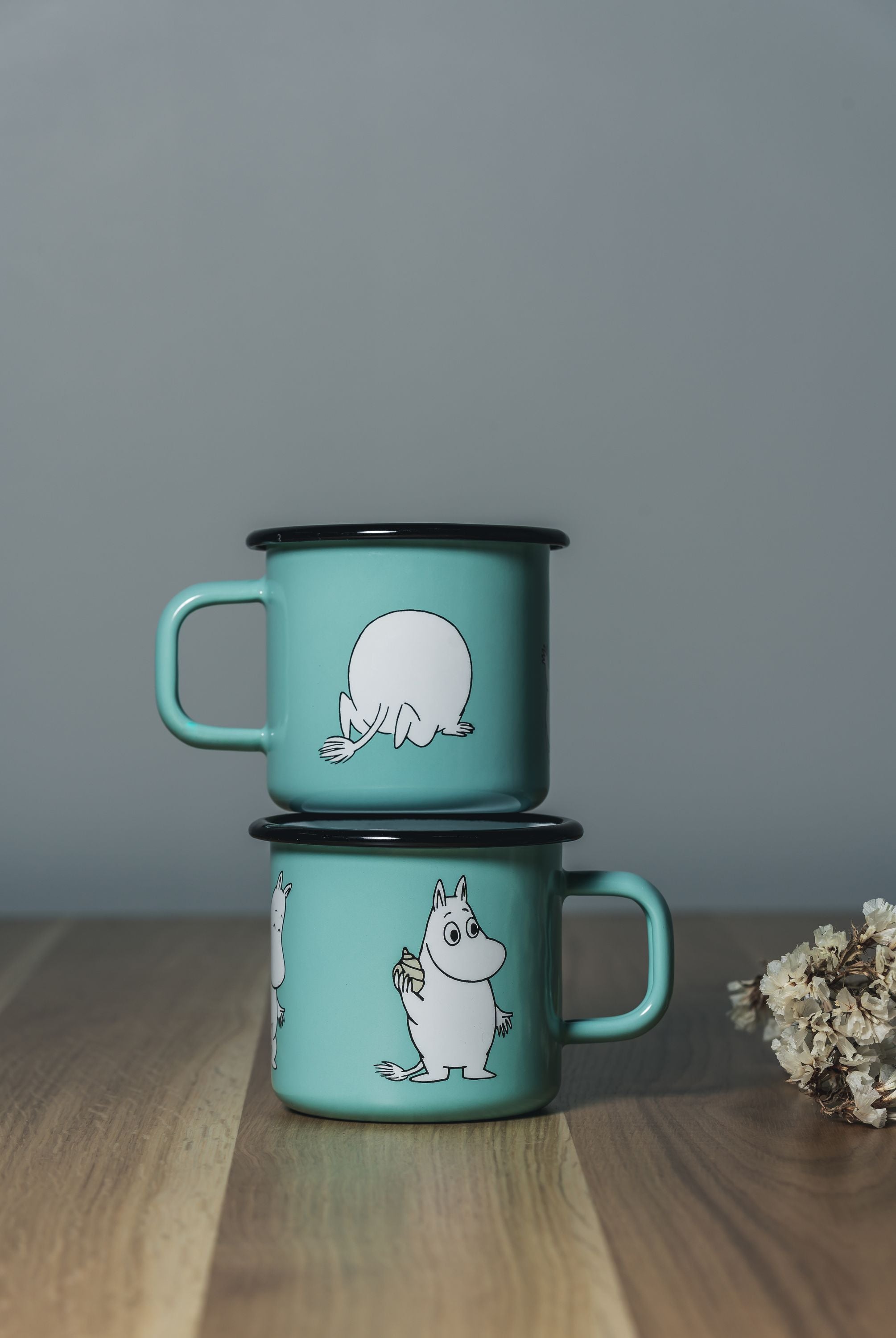 [product_category]-Muurla Moomin Retro Enamel Mug, Moomin, Mint-Muurla-6416114968299-1701-037-11-MUU-7