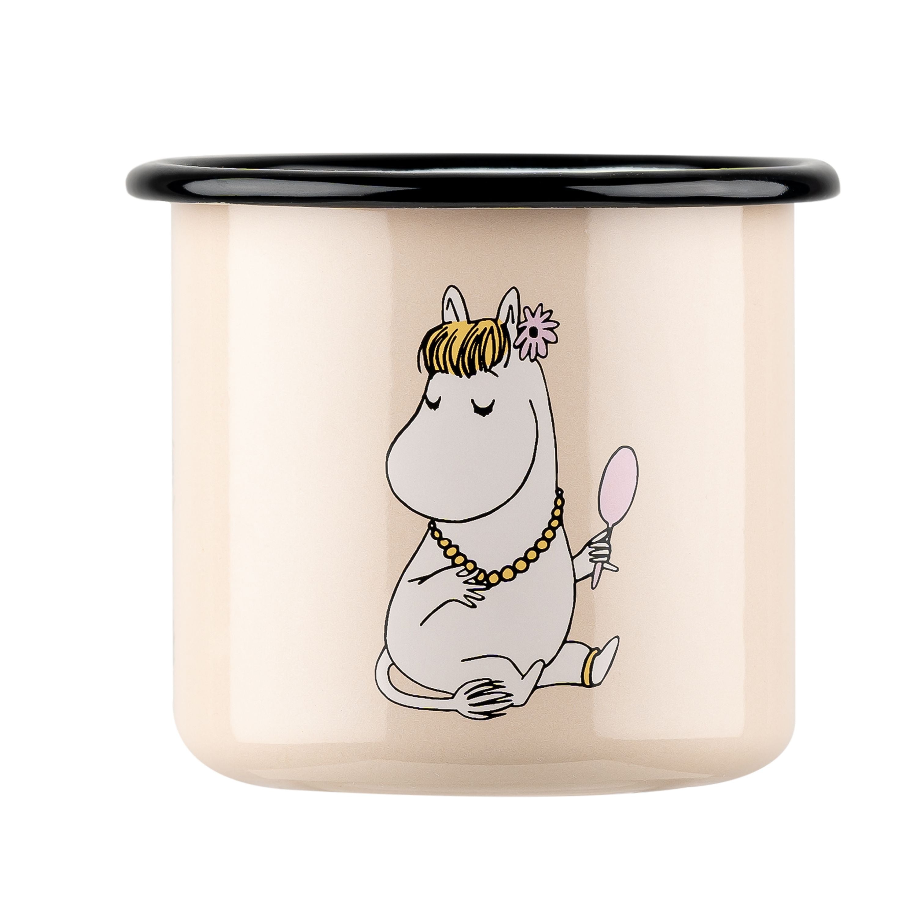 [product_category]-Muurla Moomin Retro Enamel Mug, Snorkmaiden, Beige-Muurla-6416114968305-1701-037-09-MUU-3