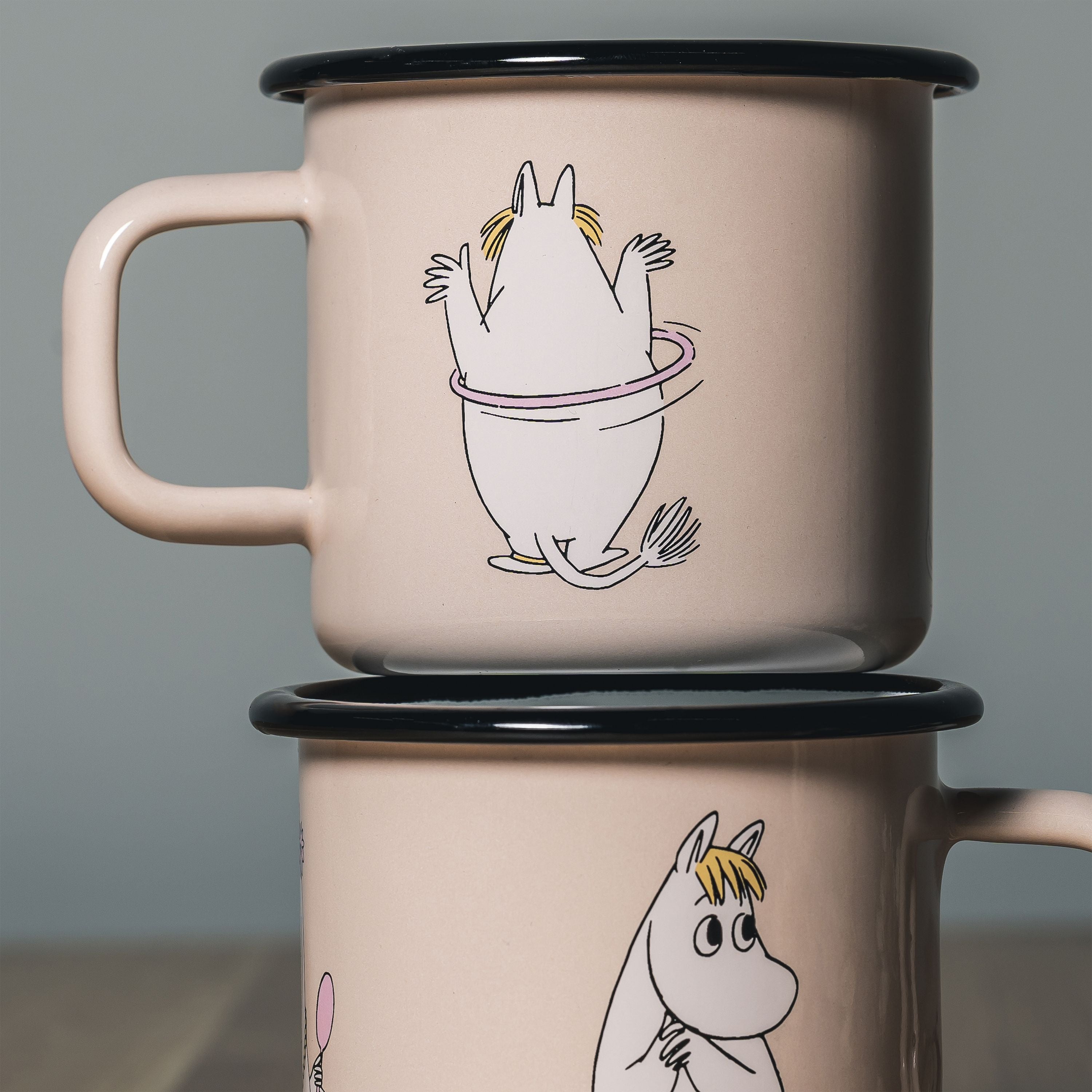 [product_category]-Muurla Moomin Retro Enamel Mug, Snorkmaiden, Beige-Muurla-6416114968305-1701-037-09-MUU-5