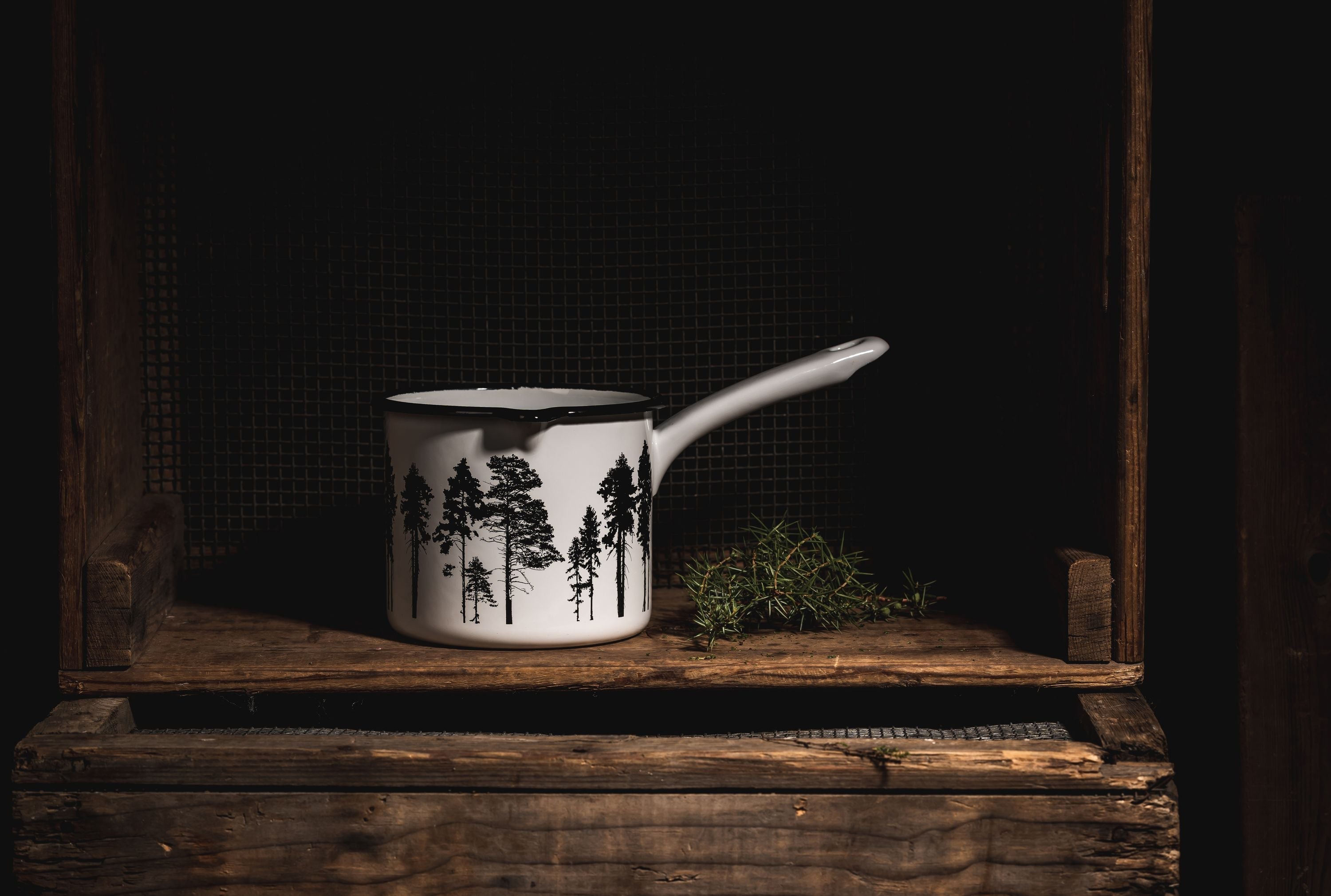 [product_category]-Muurla Nordic Enamel Saucepan The Forest-Muurla-6416114969586-1330-130-11-MUU-3