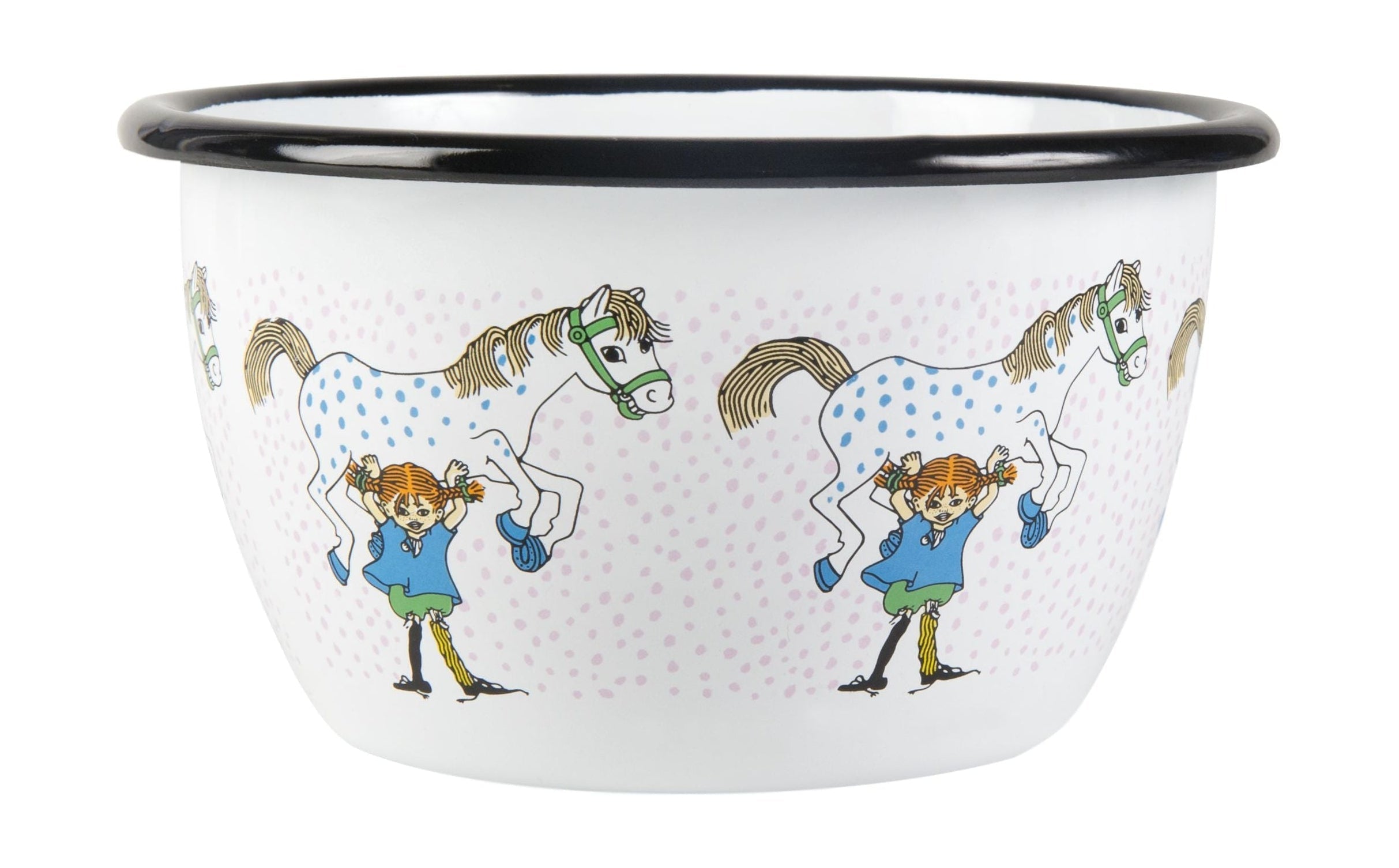[product_category]-Muurla Pippi Longstocking Enamel Bowl, Pippi And The Horse-Muurla-6416114961917-1404-060-03-MUU-1