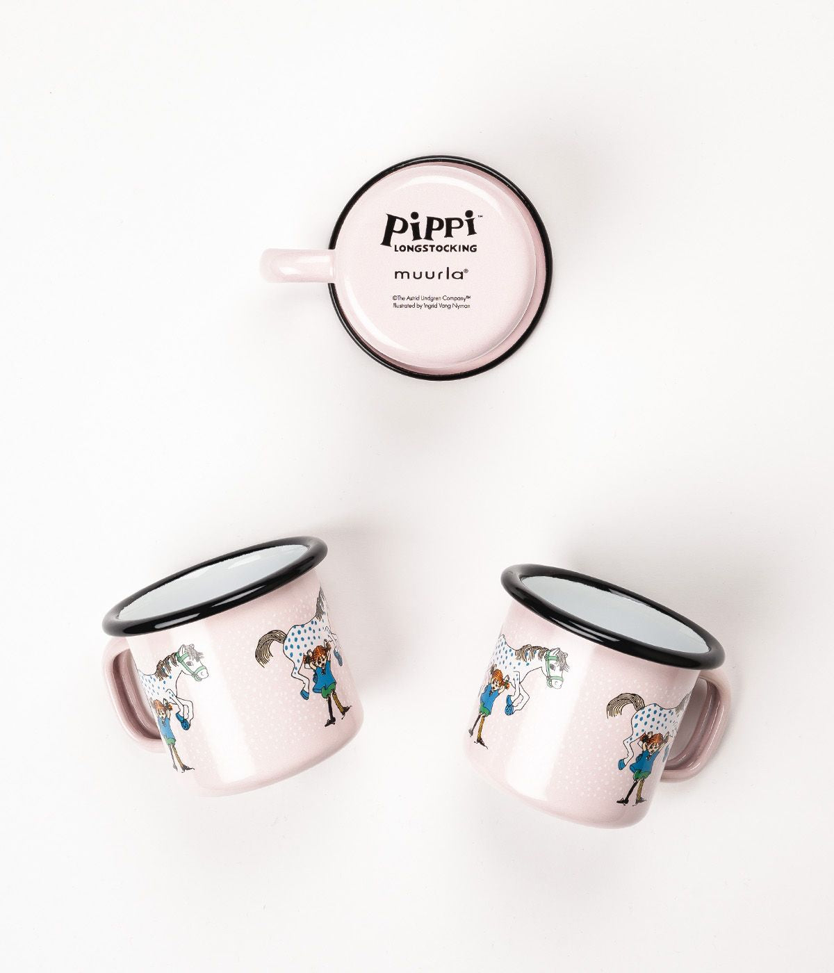 [product_category]-Muurla Pippi Longstocking Enamel Mug, Pippi And The Horse, Pink-Muurla-6416114961894-1404-015-01-MUU-5