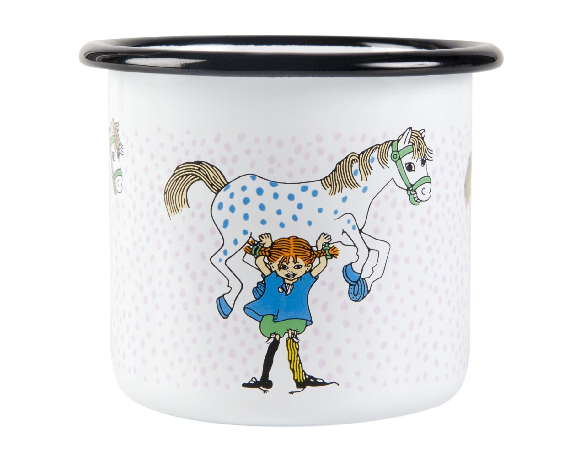 [product_category]-Muurla Pippi Longstocking Enamel Mug, Pippi And The Horse, White-Muurla-6416114961900-1404-025-02-MUU-3