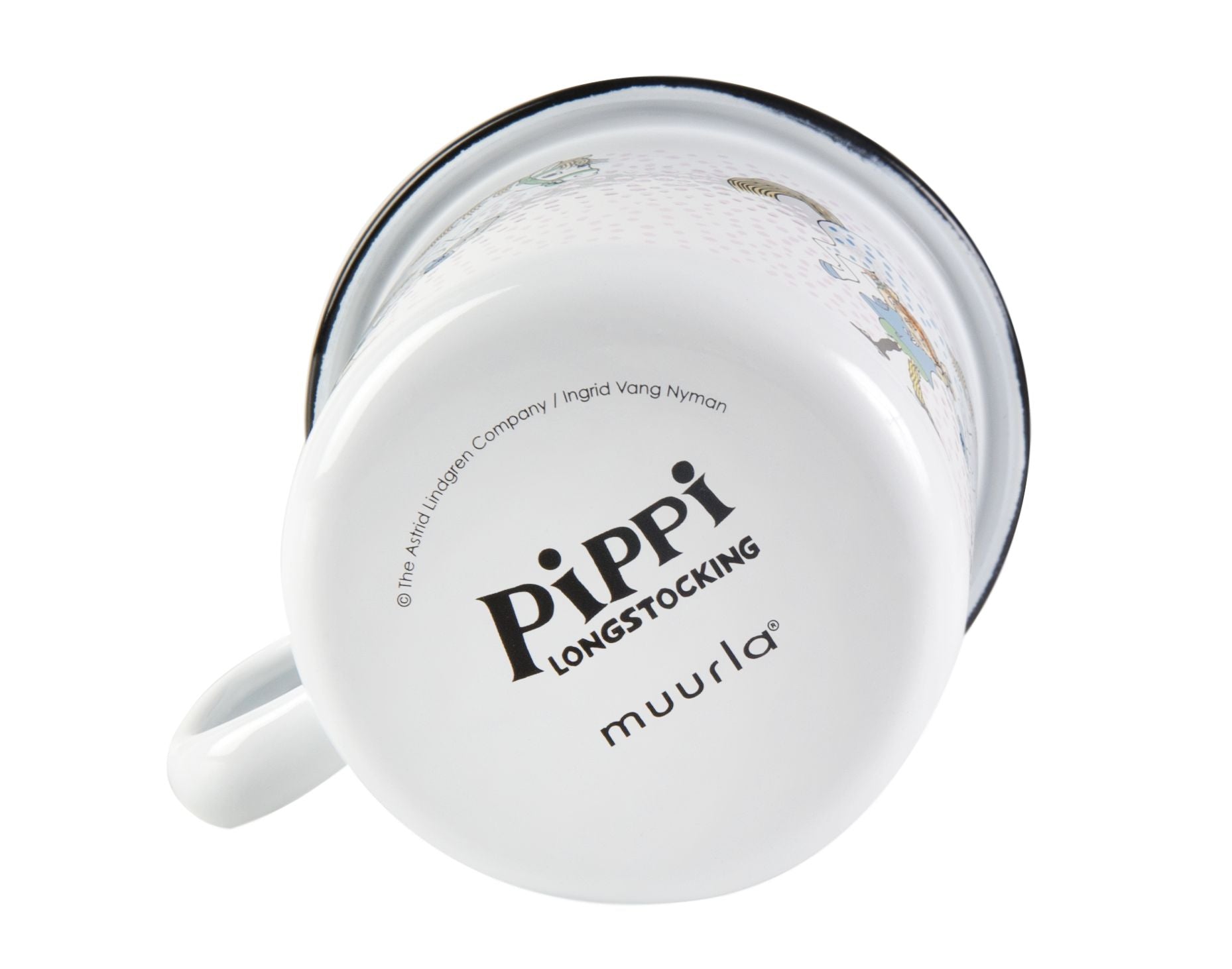 [product_category]-Muurla Pippi Longstocking Enamel Mug, Pippi And The Horse, White-Muurla-6416114961900-1404-025-02-MUU-4