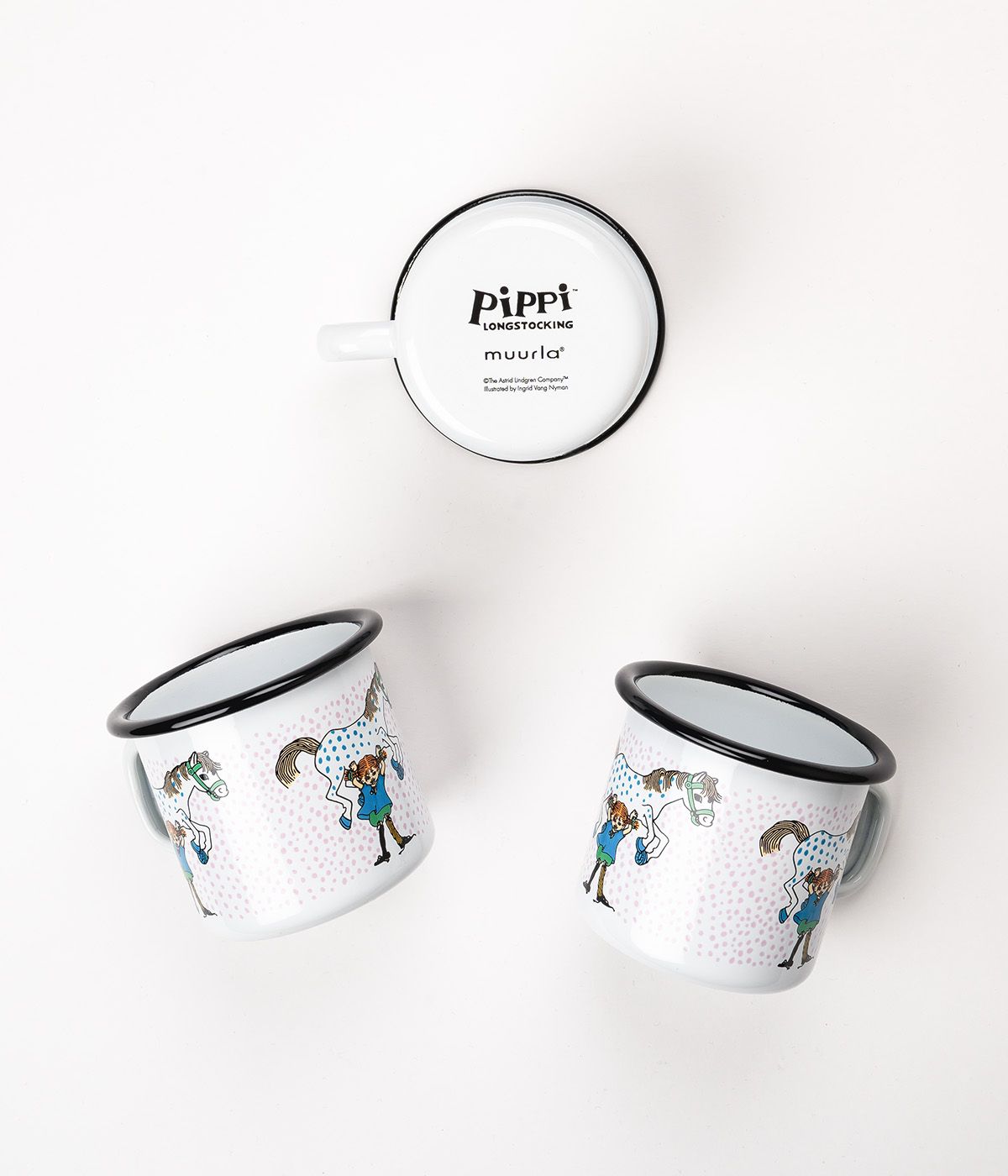 [product_category]-Muurla Pippi Longstocking Enamel Mug, Pippi And The Horse, White-Muurla-6416114961900-1404-025-02-MUU-5