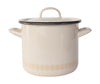 Muurla vappu Kitchen Kitchen Enamel Pot W. Lid Beige