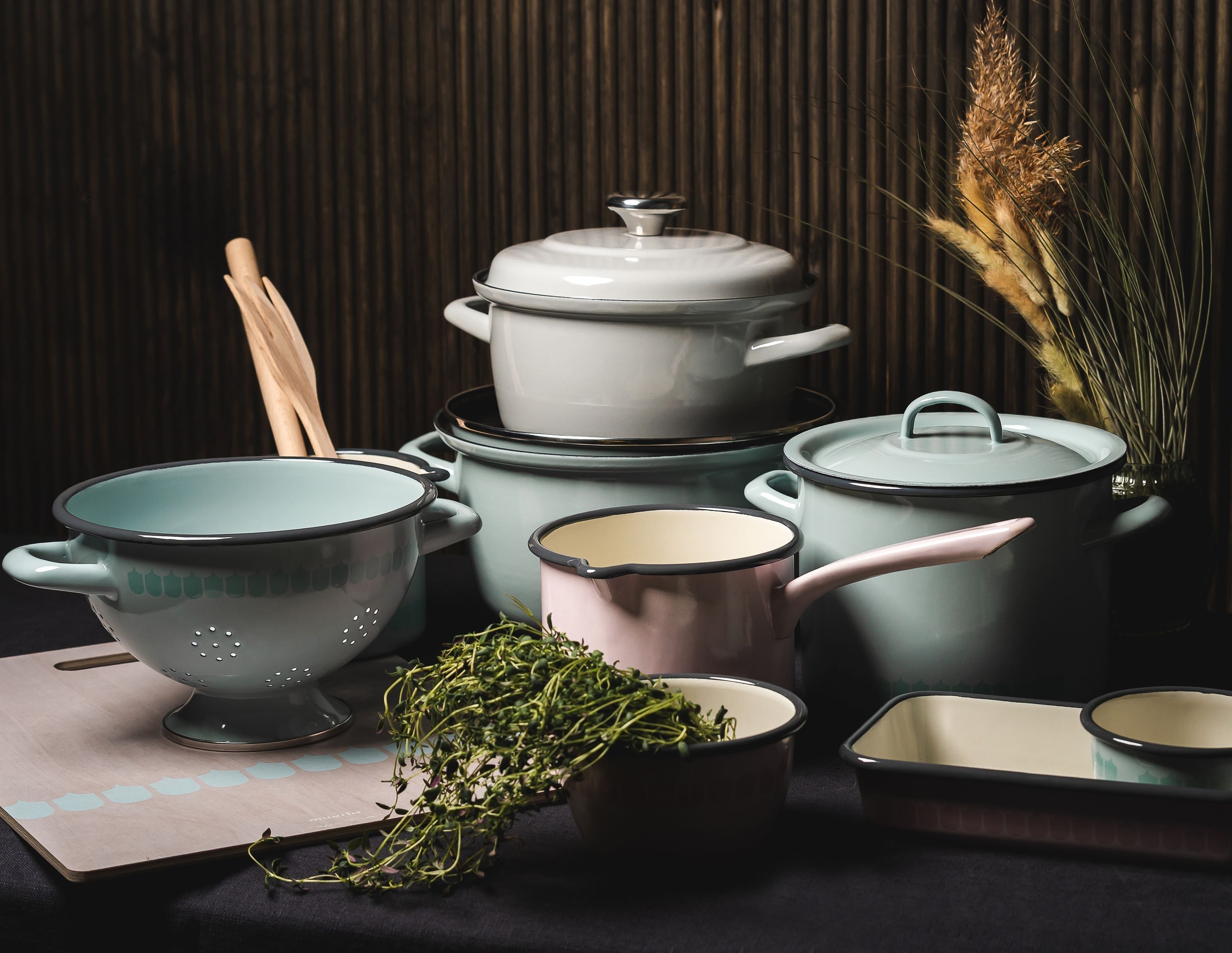 [product_category]-Muurla Vappu Kitchen Enamel Pot W. Lid-Muurla-6416114966882-1338-350-40-MUU-11