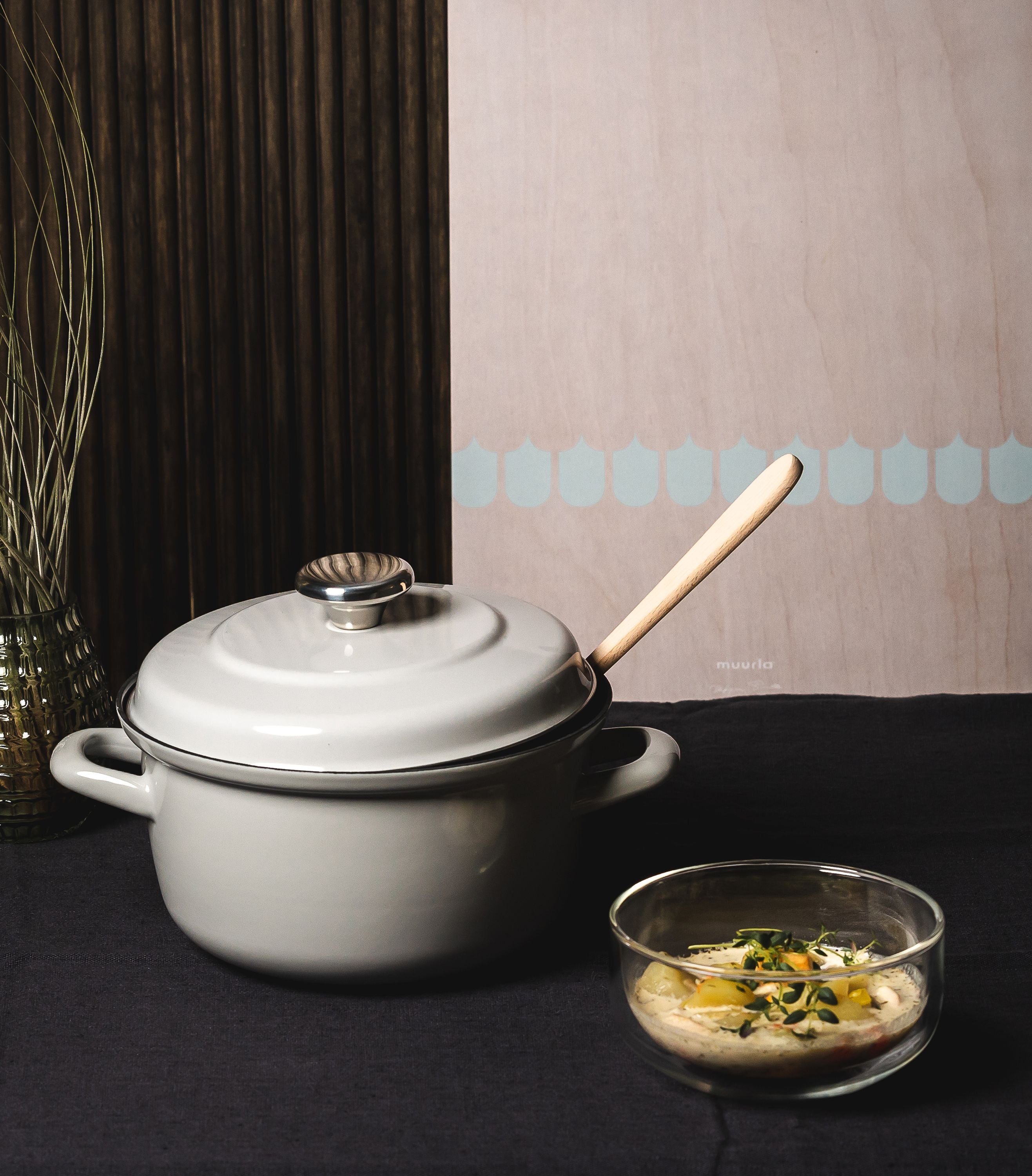 [product_category]-Muurla Vappu Kitchen Enamel Stew Pot, Green-Muurla-6416114966462-1338-540-01-MUU-8