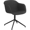 Muuto Fiber Armchair Swivel Base, Fabric Seat, Black