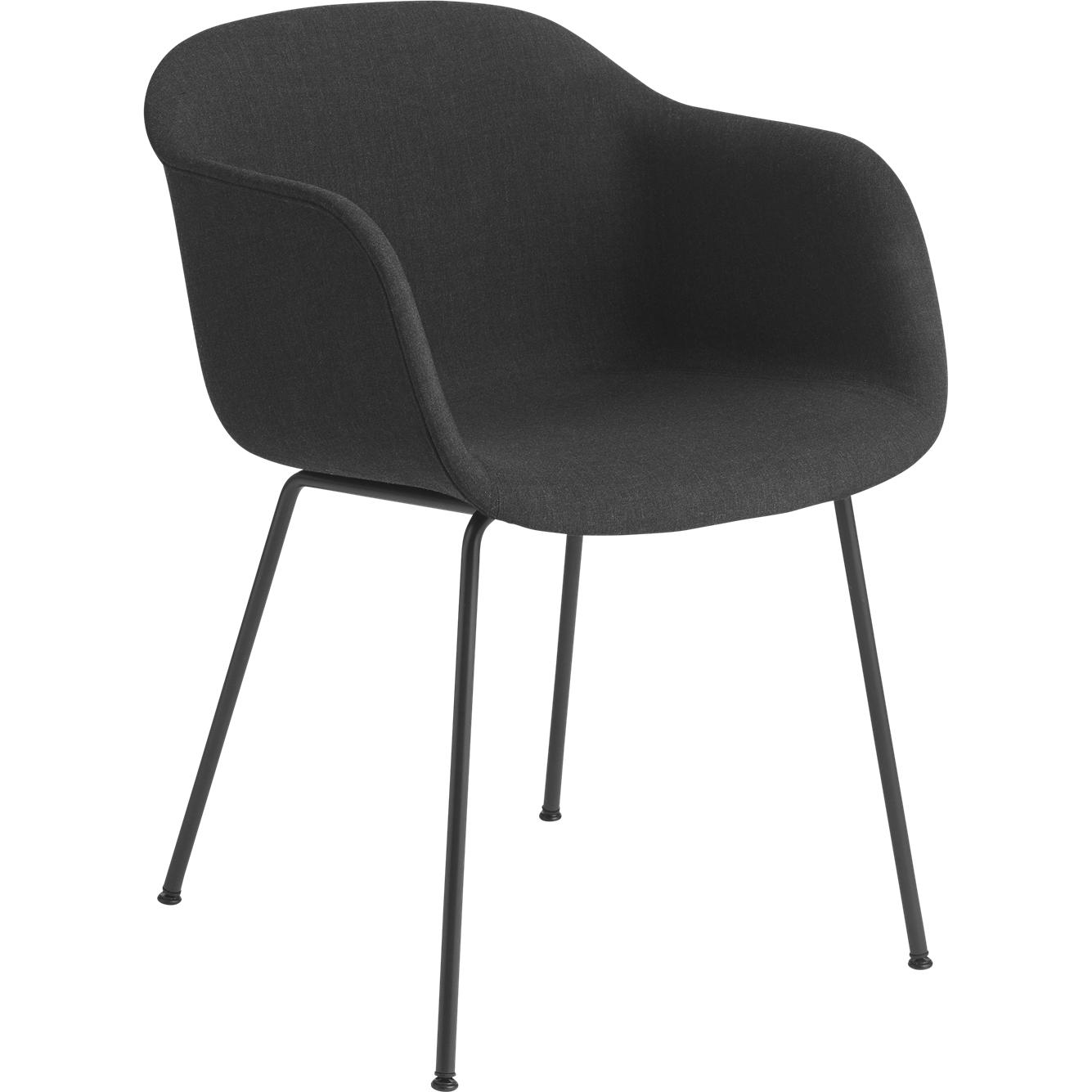 Základna trubice z křesla Muuto, sedadla látky, černá