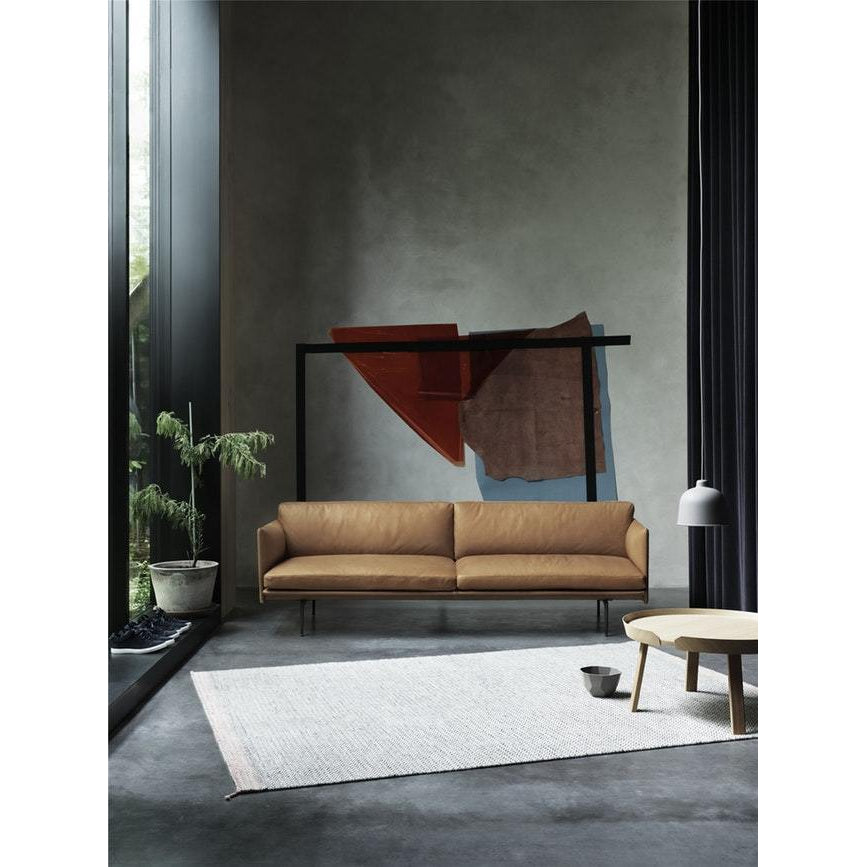 [product_category]-Muuto Outline Sofa 3 Seater, Leather, Brown Cognac Leather-Muuto-27023 - COGNAC-1