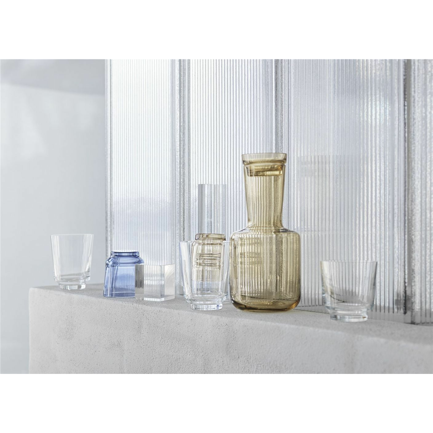 Muuto zvednout pitné skleněné sadě 20 cl, tmavě modrá