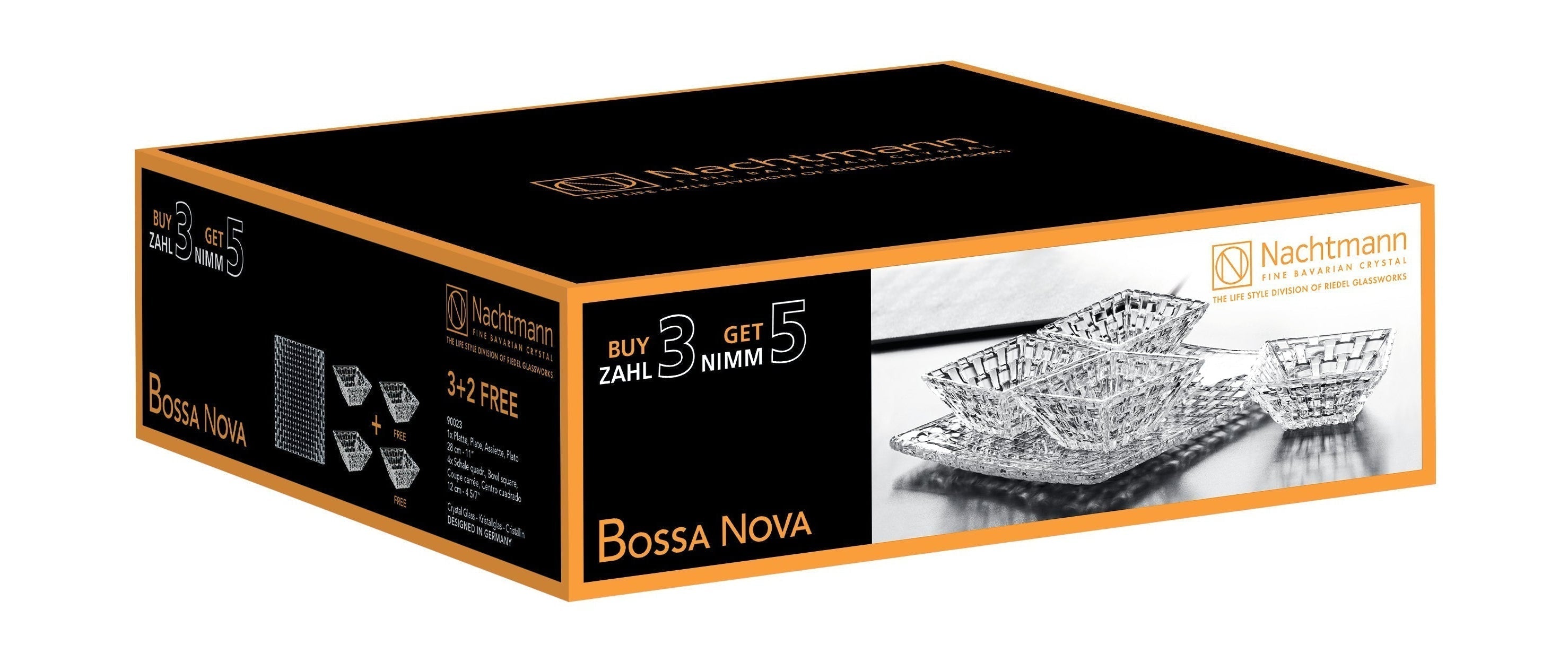 [product_category]-Nachtmann Bossa Nova Plate And Bowl Advantage Set, Set Of 5-Nachtmann-4003762228480-0090023-0-NAC-1