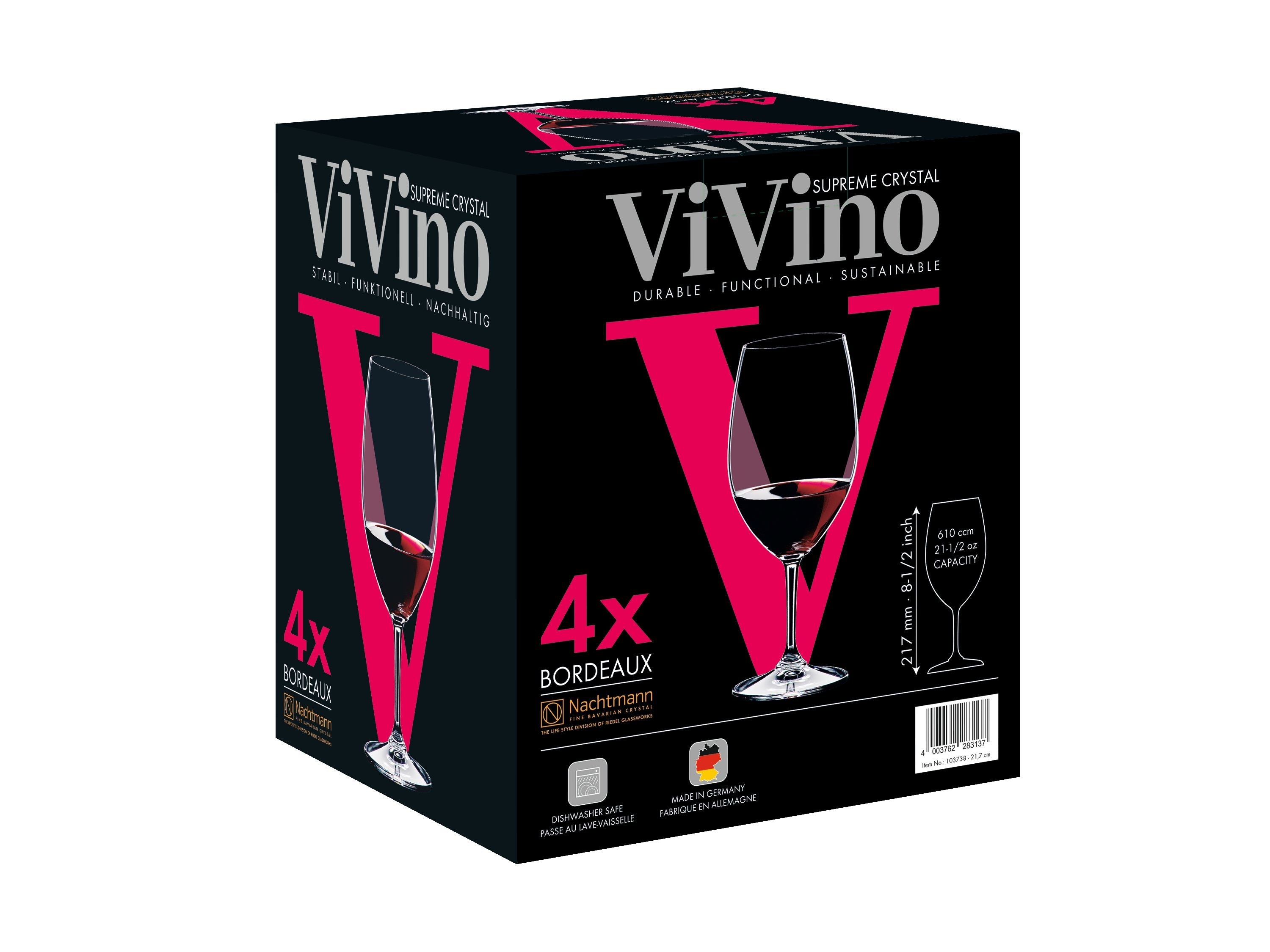 [product_category]-Nachtmann Vi Vino Bordeaux Glass 610 Ml, Set Of 4-Nachtmann-4003762283137-103738-NAC-4