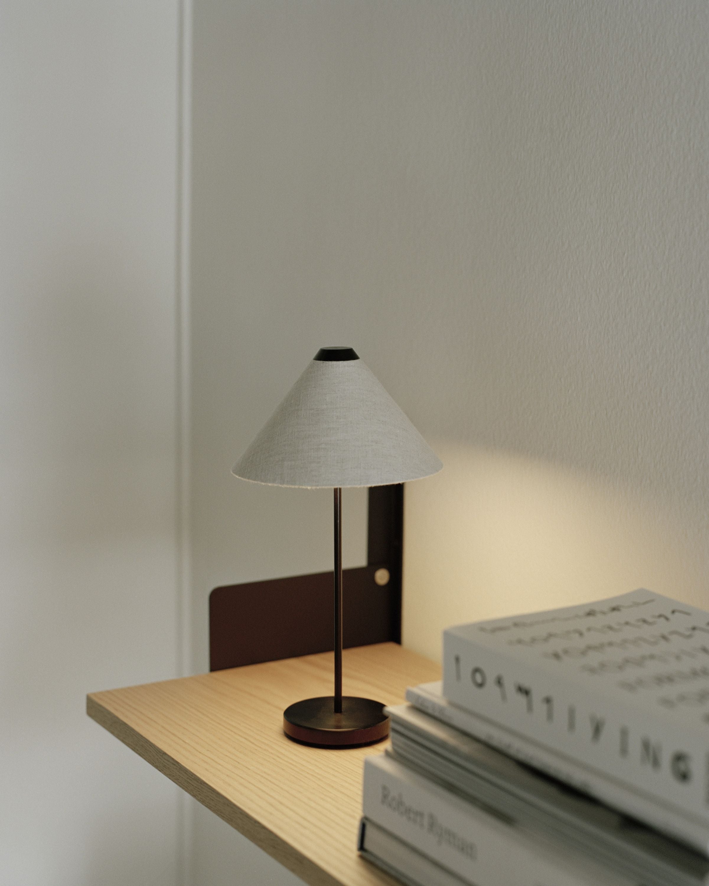 [product_category]-New Works Brolly Portable Table Lamp, Linen-New Works-5712826215104-21510-NEW-5