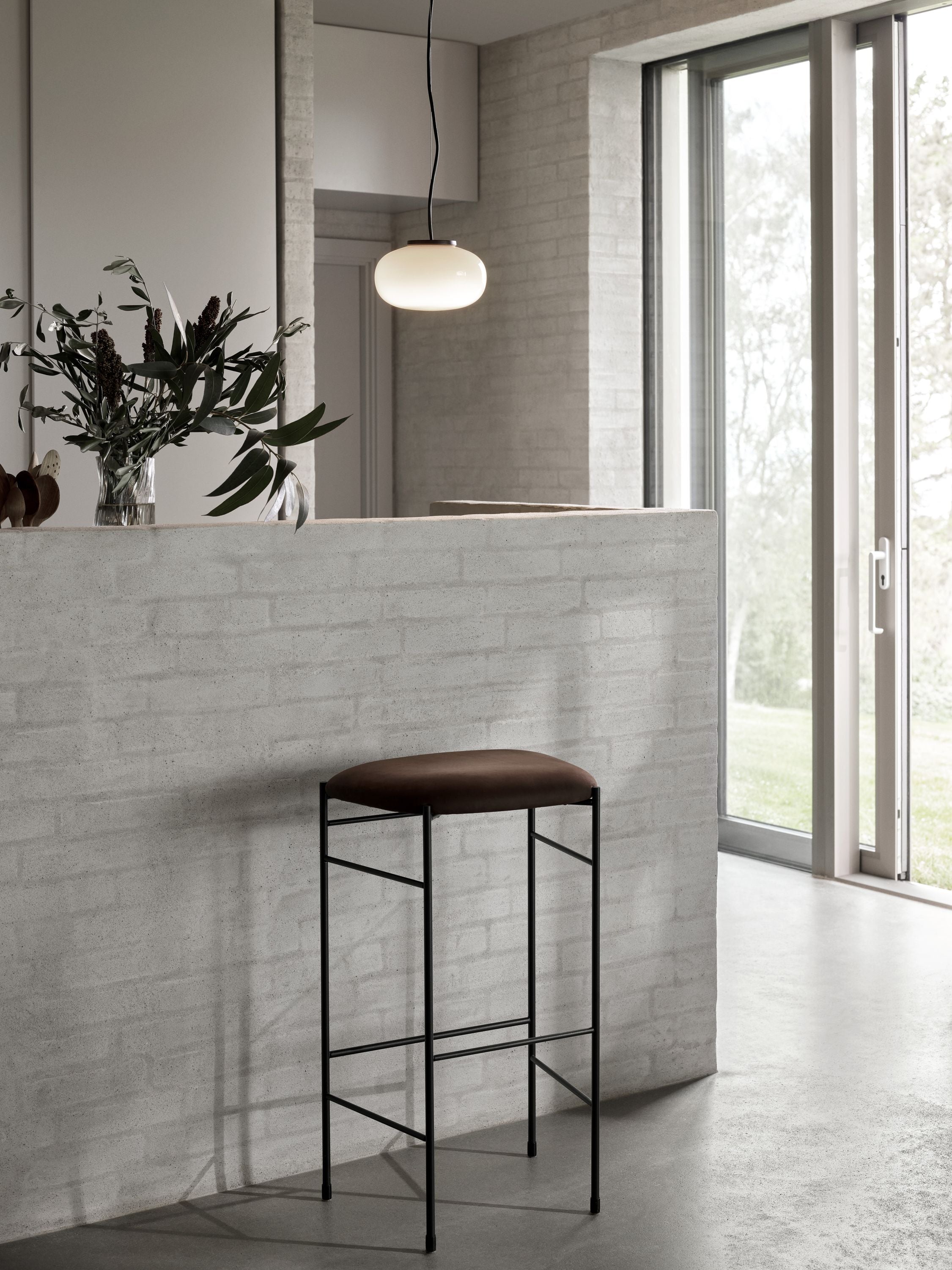 [product_category]-New Works Covent Bar Stool 75 Cm, Royal Nubuck Havanna 30258-New Works-5712826411117-41101SORO30258-NEW-4