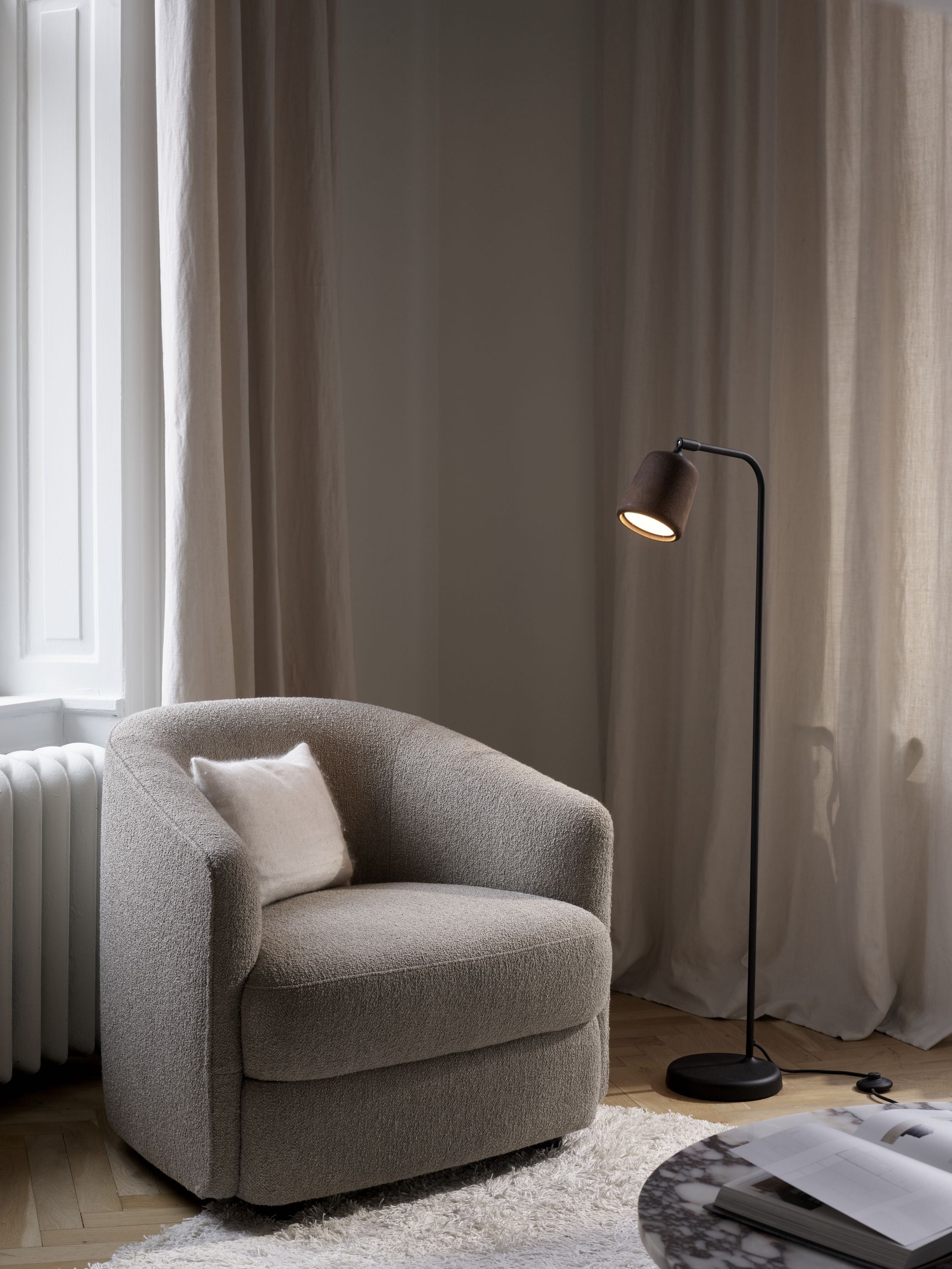 [product_category]-New Works Material Floor Lamp, Smoked Oak-New Works-5712826214138-21413-NEW-5