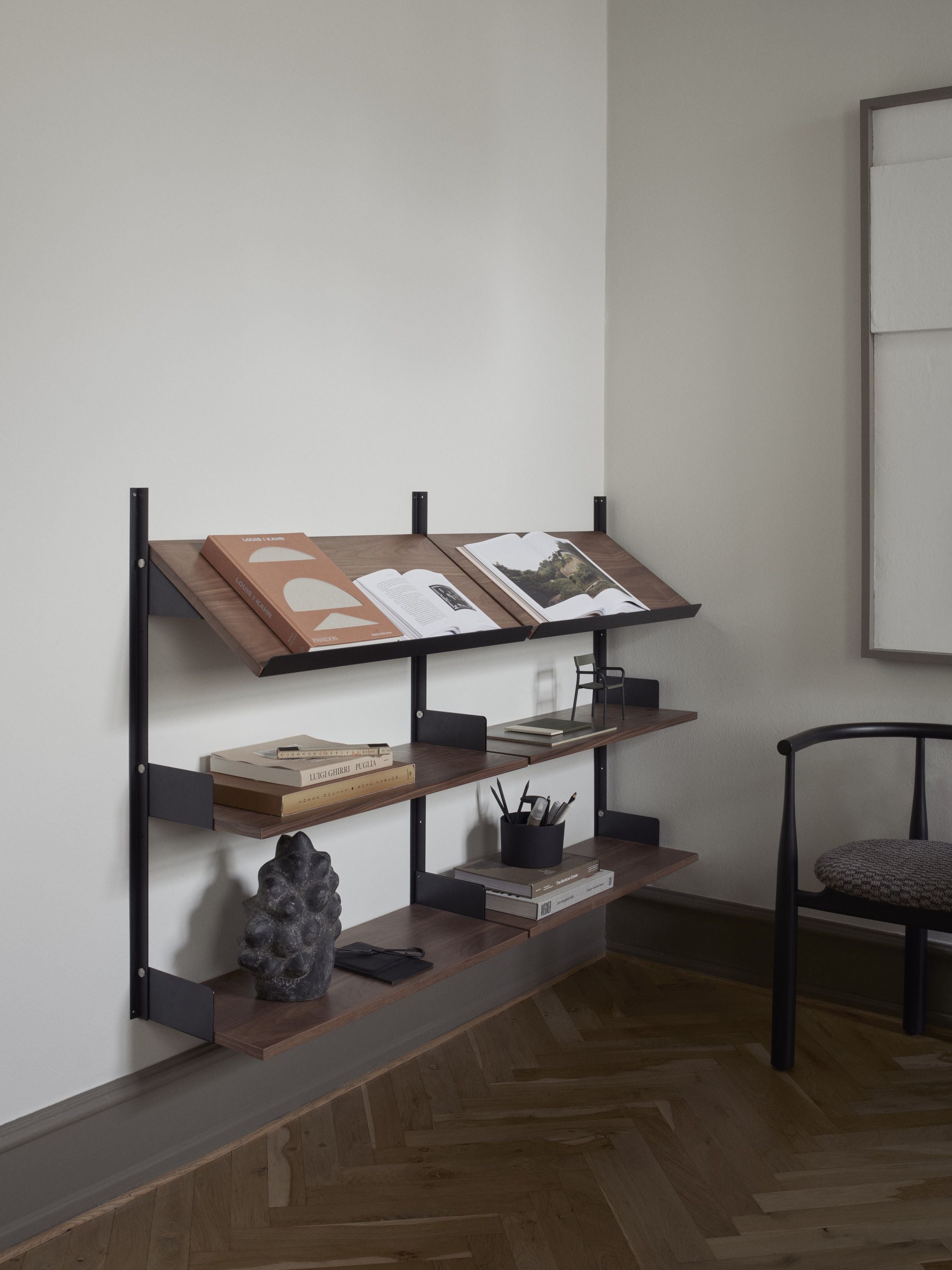[product_category]-New Works Office Shelf 900, Walnut/Black-New Works-5712826419809-41980-NEW-2