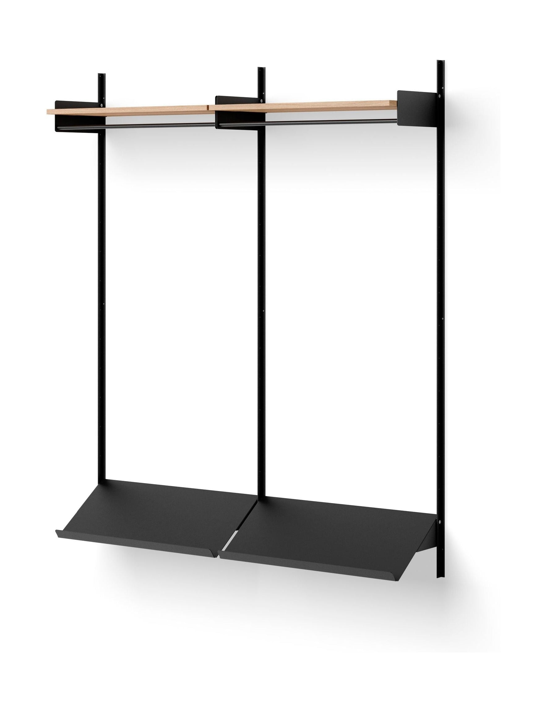 [product_category]-New Works Wardrobe Shelf 2, Oak/Black-New Works-5712826419649-41964-NEW-1
