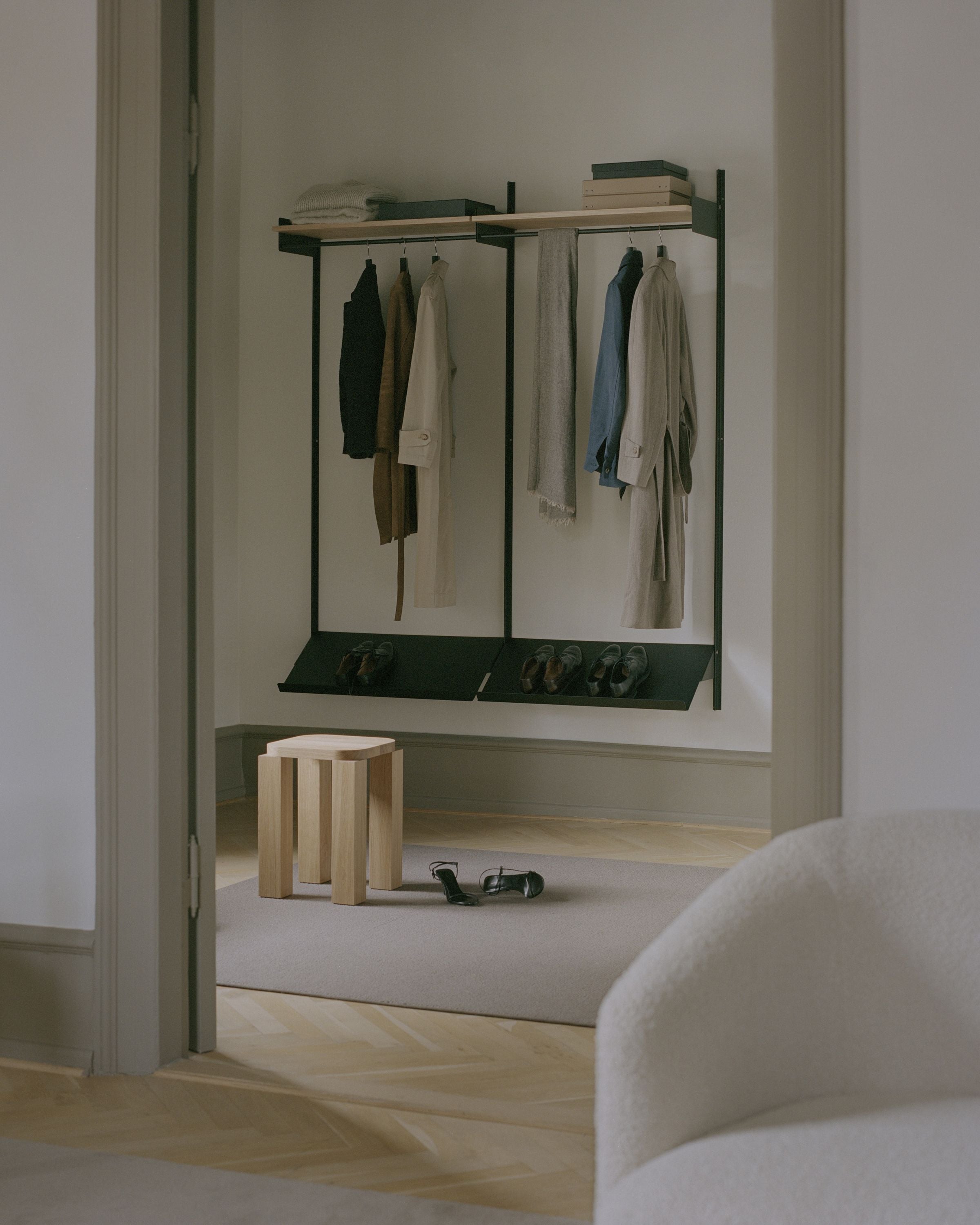 [product_category]-New Works Wardrobe Shelf 2, Oak/Black-New Works-5712826419649-41964-NEW-2