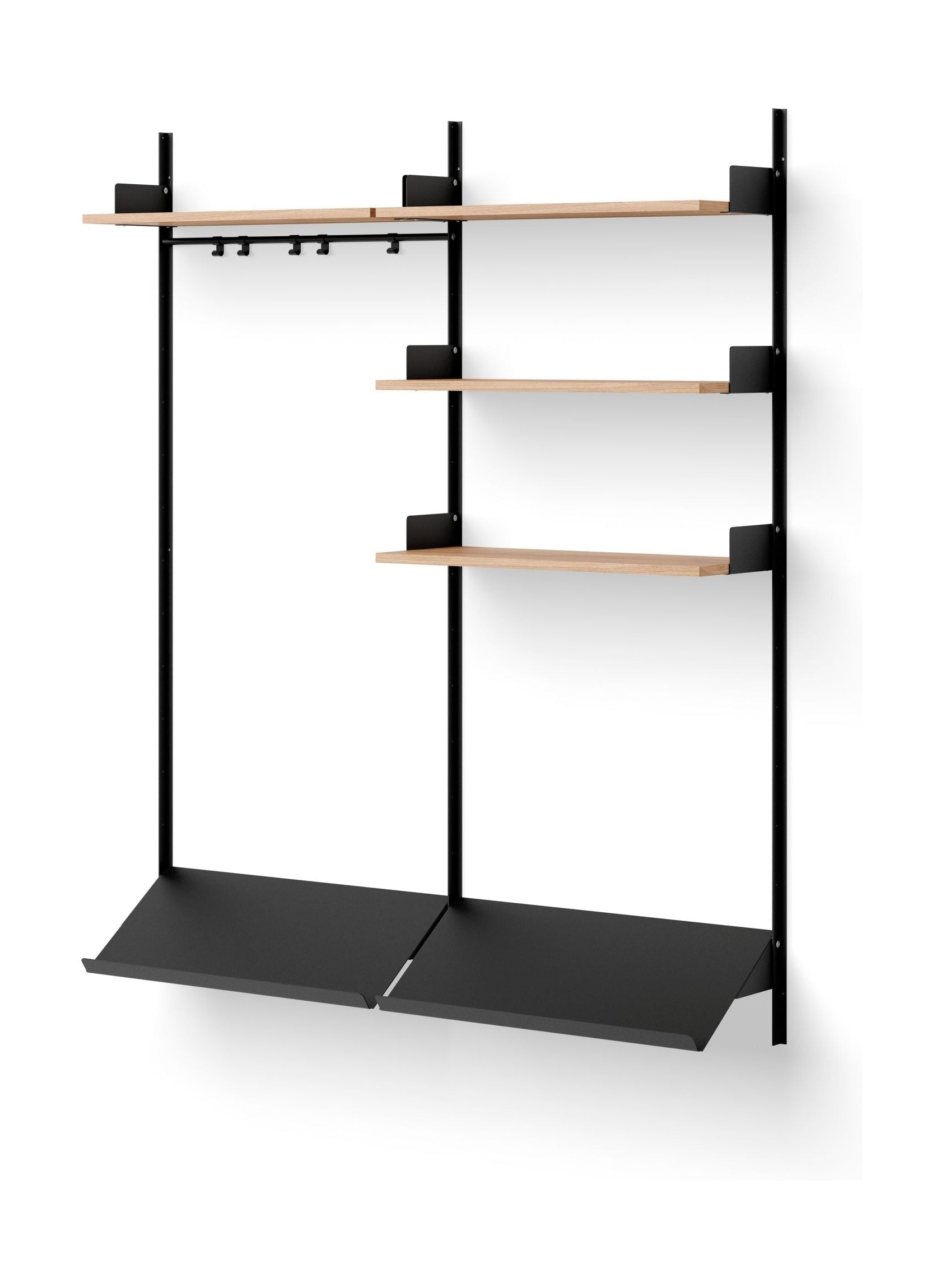 [product_category]-New Works Wardrobe Shelf 3, Oak/Black-New Works-5712826419366-41936-NEW-1