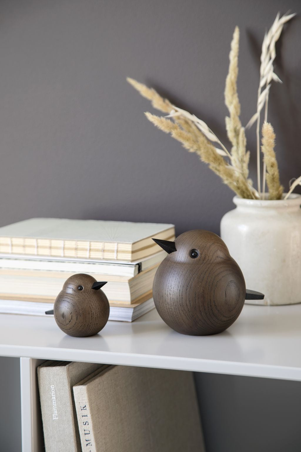 [product_category]-Novoform Design Mini Sparrow Decorative Figure, Dark Stained Oak-Novoform Design-5710435170166-201716-NOV-4