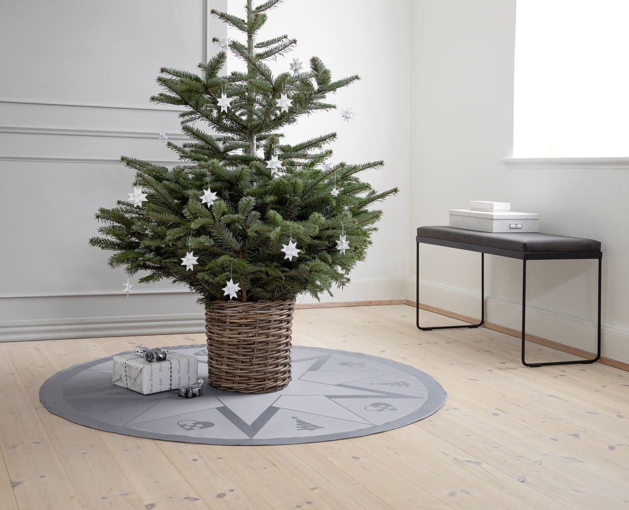 [product_category]-Novoform Design Stars Christmas Rug, Winter Grey-Novoform Design-5710435601202-601020-NOV-2