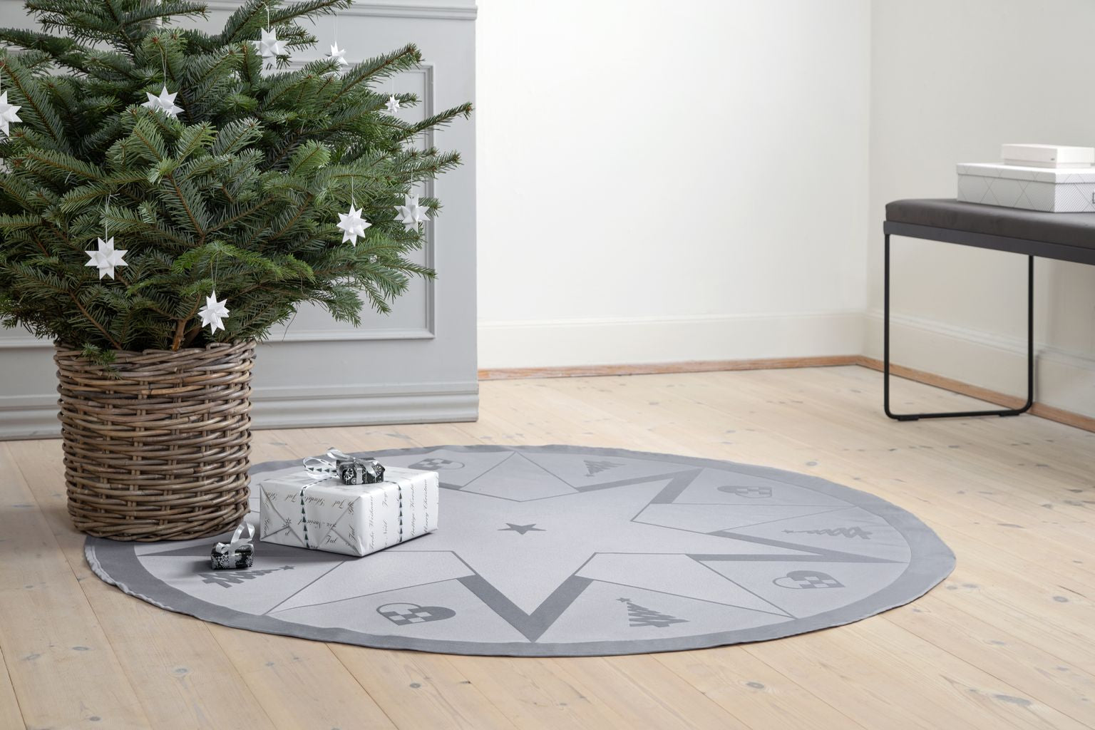 [product_category]-Novoform Design Stars Christmas Rug, Winter Grey-Novoform Design-5710435601202-601020-NOV-3