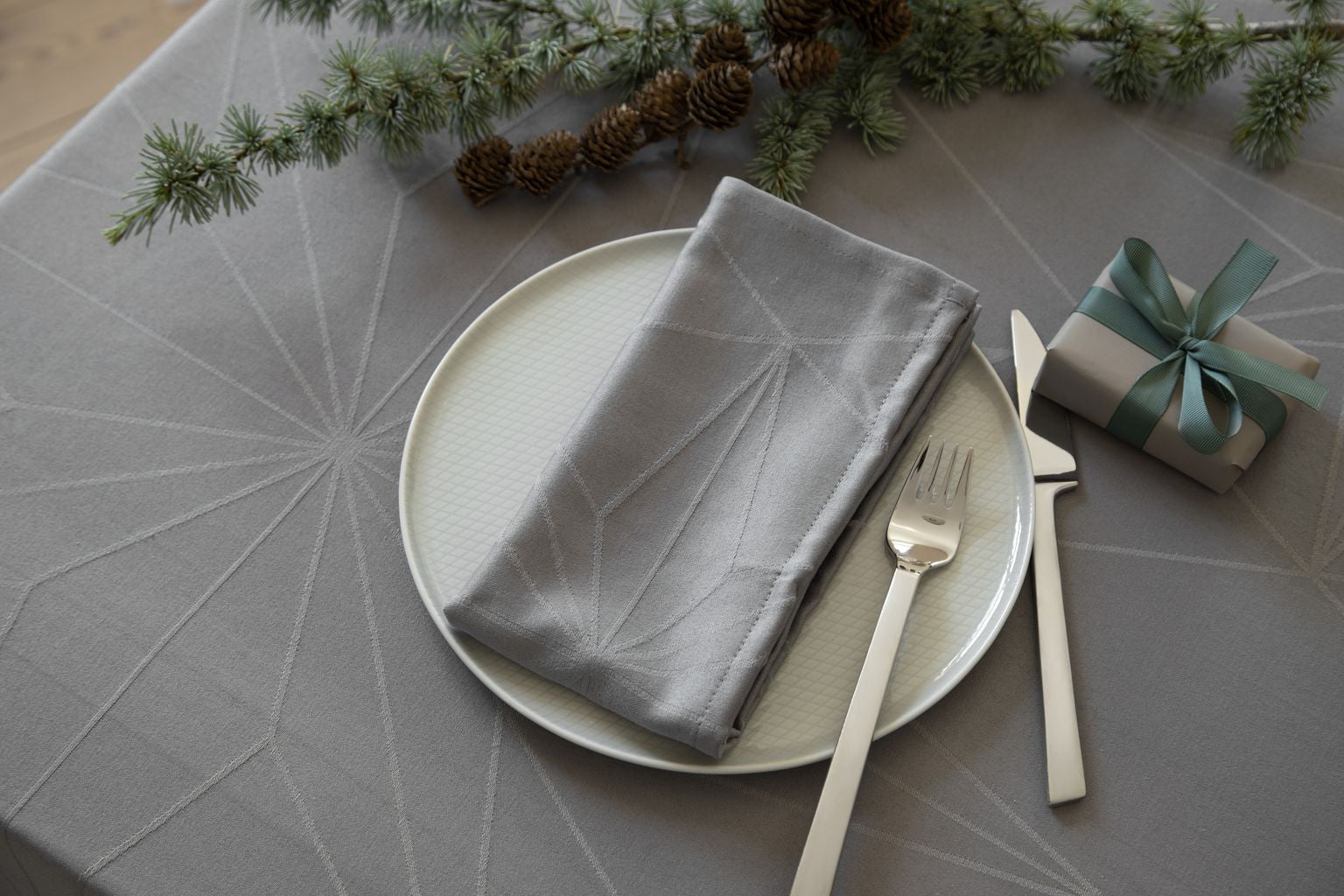 [product_category]-Novoform Design Stars Napkins 4 Pcs., Winter Grey-Novoform Design-5710435601257-601025-NOV-2