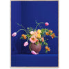 Papírový kolektivní blomst 01 plakát 50x70 cm, modrá