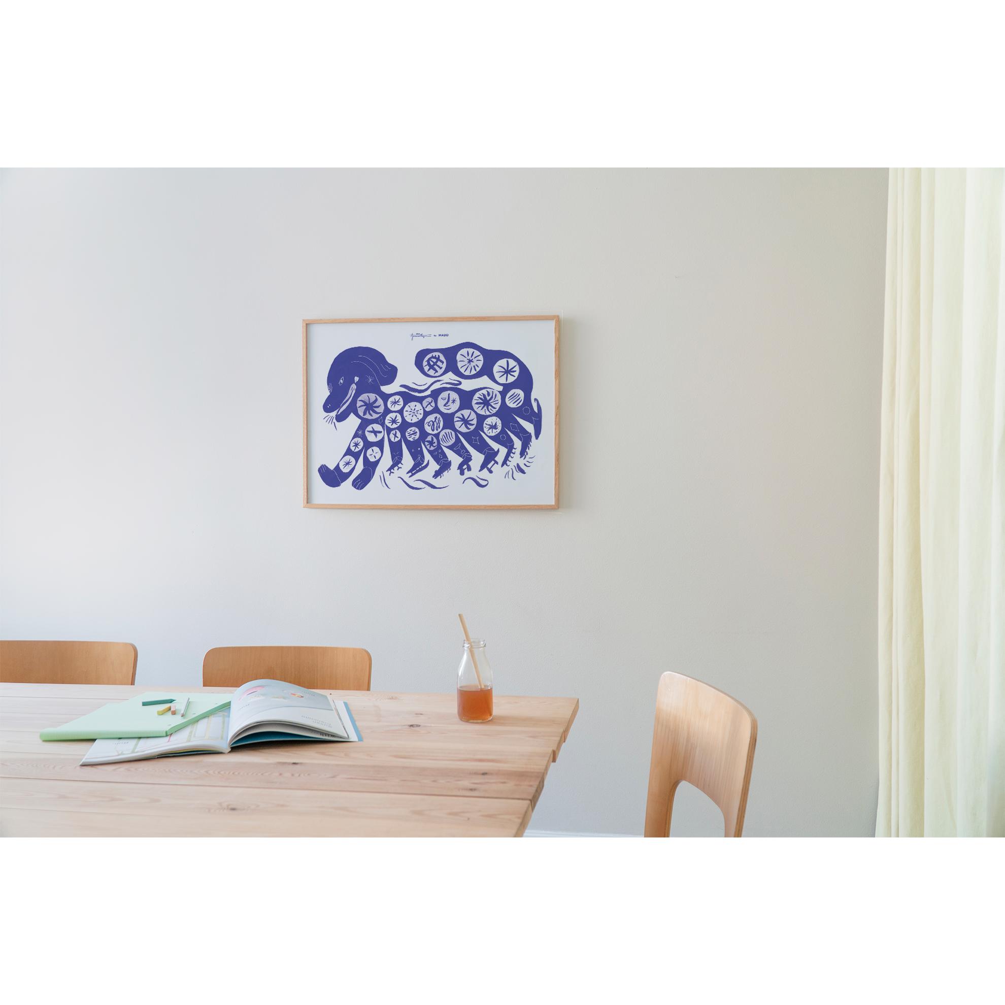 [product_category]-Paper Collective Chinese Dog Poster 50x70 Cm, Blue-Paper Collective-5713450012596-M4116-PAP-3