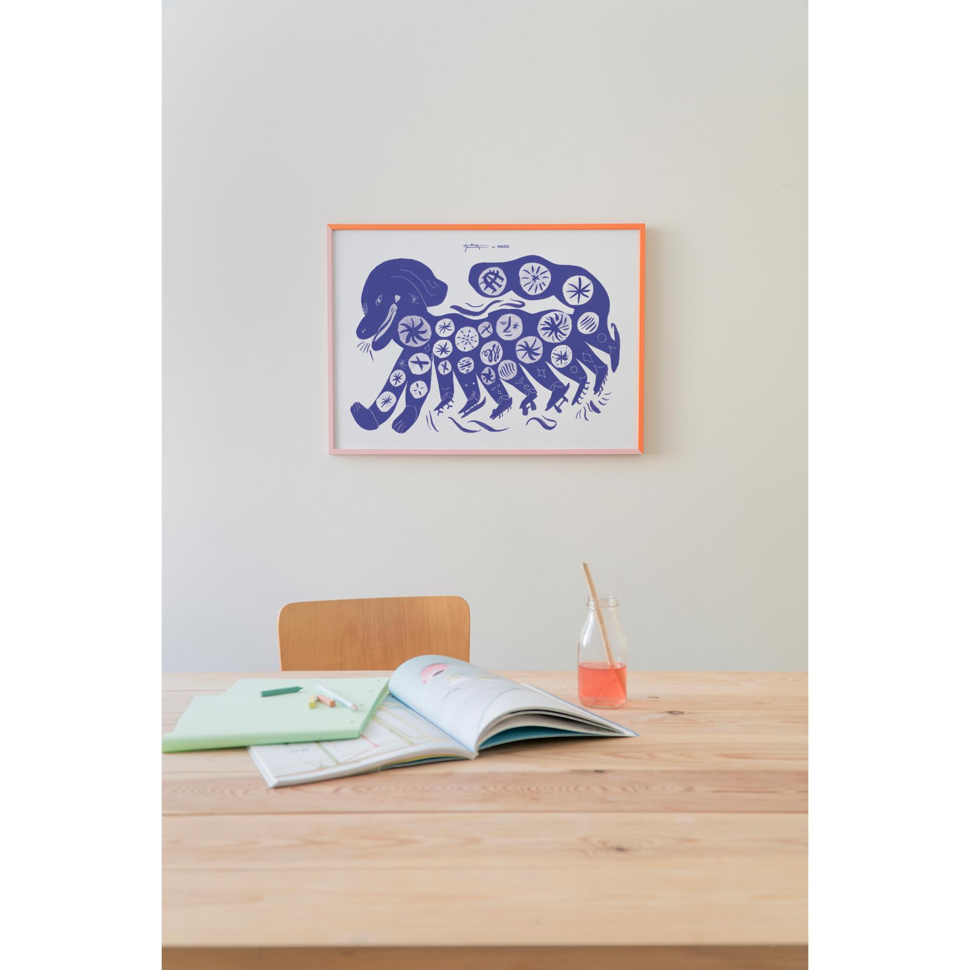[product_category]-Paper Collective Chinese Dog Poster 50x70 Cm, Blue-Paper Collective-5713450012596-M4116-PAP-4