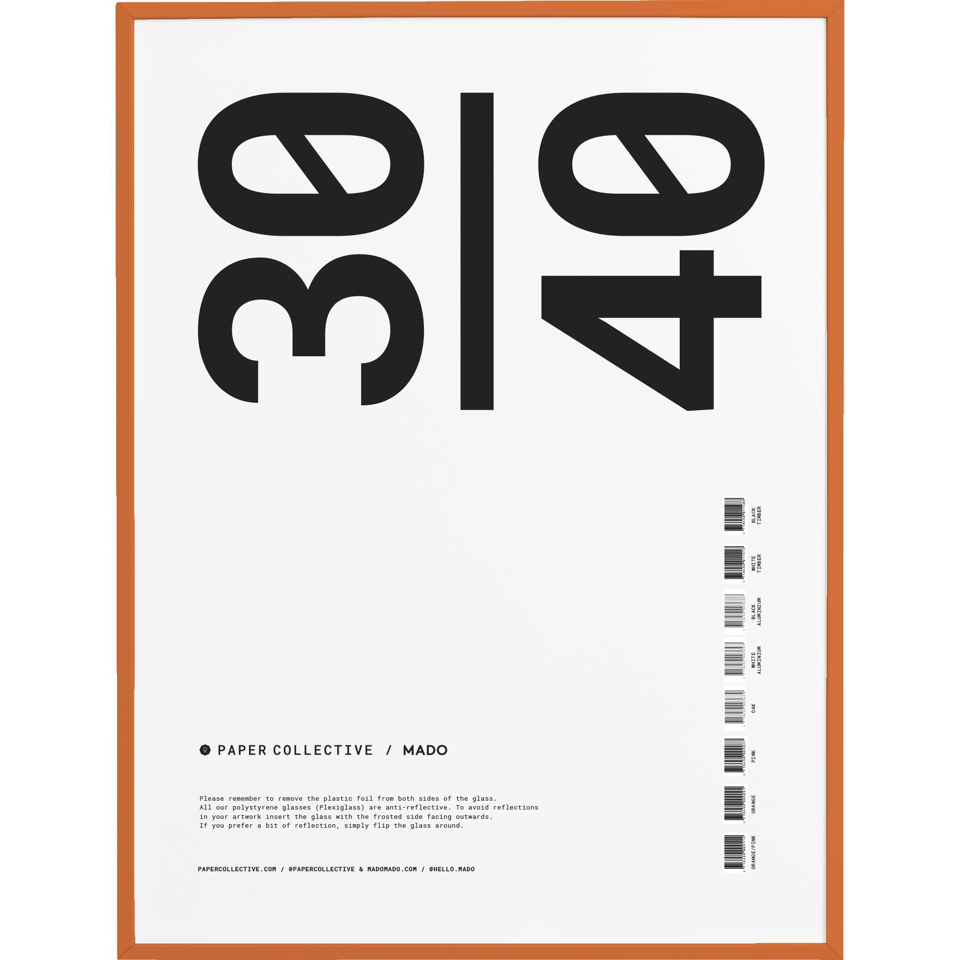 [product_category]-Paper Collective Frame Oak With Acrylic Glass 30x40 Cm, Orange-Paper Collective-5713450009091-M3168-PAP-1