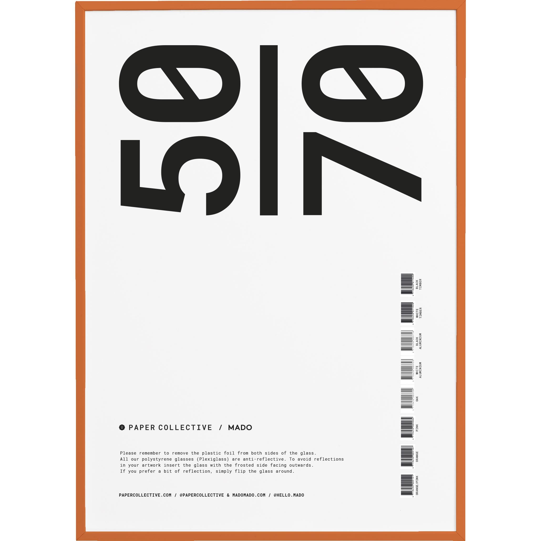 [product_category]-Paper Collective Frame Oak With Acrylic Glass 50x70 Cm, Orange-Paper Collective-5713450009107-M3169-PAP-1