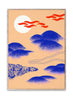 Papírový kolektivní plakát japonských kopců 50x70 cm