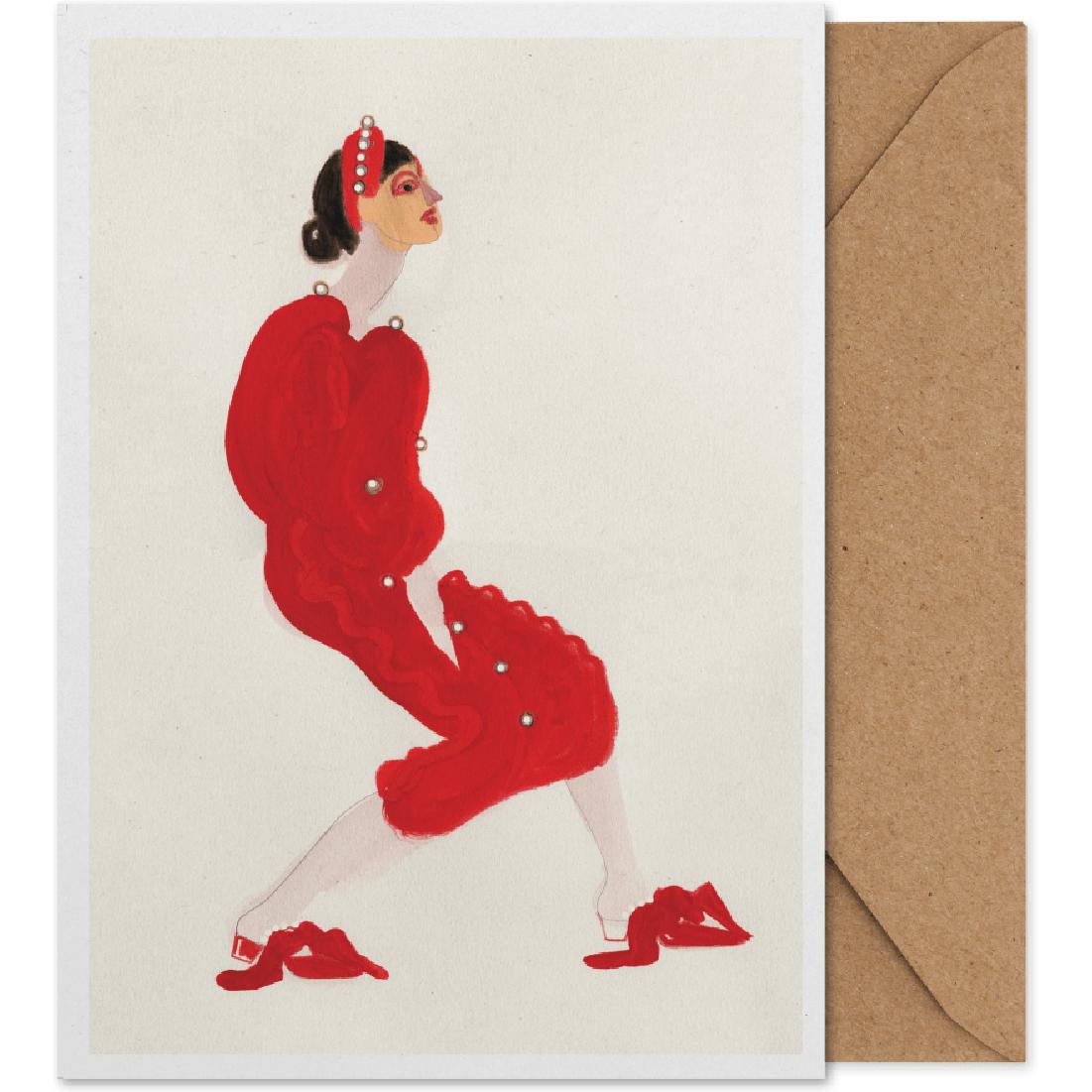 [product_category]-Paper Collective Red With Pearls Art Card-Paper Collective-5713450006908-3148-PAP-1