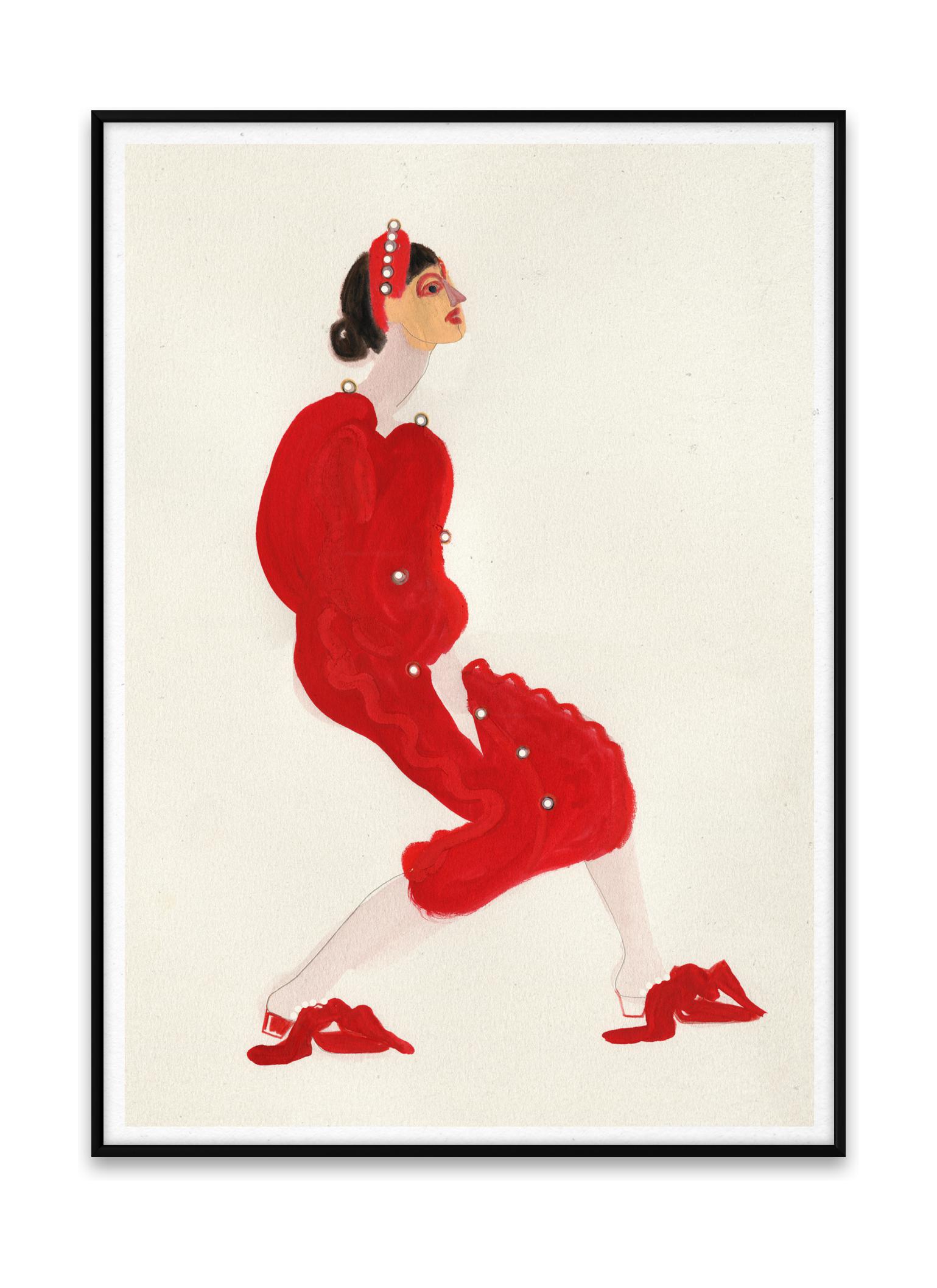 [product_category]-Paper Collective Red With Pearls Poster, 50x70 Cm-Paper Collective-5713450007288-12006-PAP-1