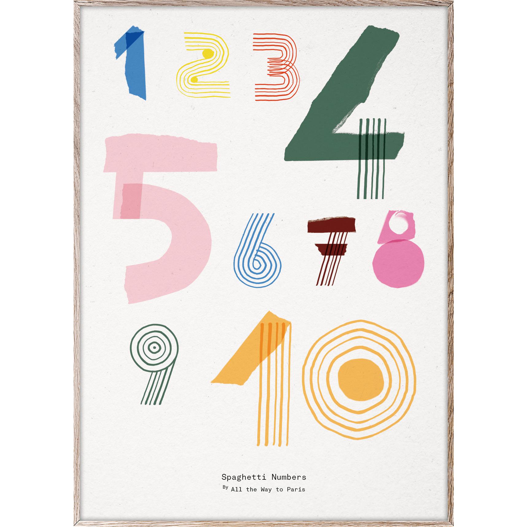 [product_category]-Paper Collective Spaghetti Numbers Poster, 50x70 Cm-Paper Collective-5713450009510-M3187-PAP-1