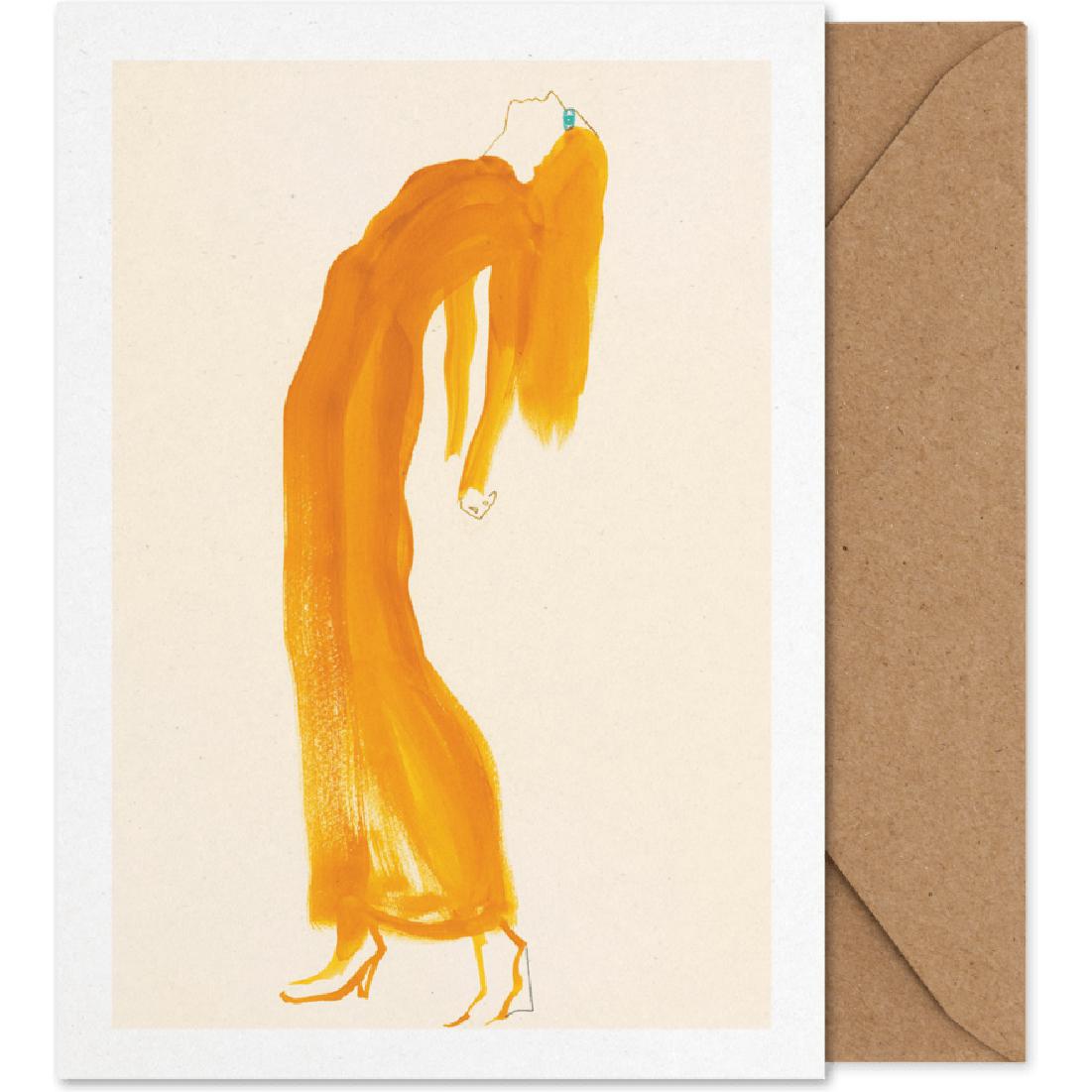 [product_category]-Paper Collective The Saffron Dress Art Card-Paper Collective-5713450011650-3169-PAP-1