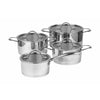 Pillivuyt Gourmet Mosel pot set met glazen deksel 8 pc's