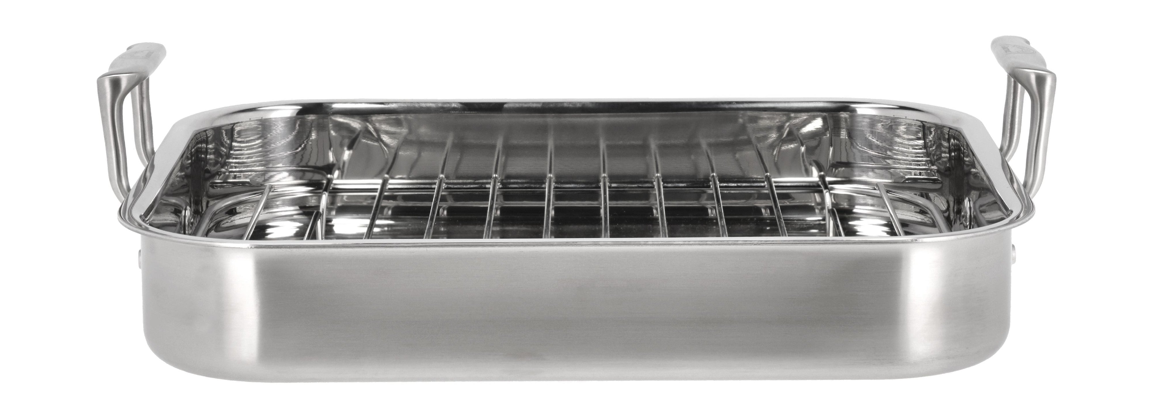 [product_category]-Pillivuyt Gourmet Somme Roasting Pan W/Rack 32 X 26.5 X 5.5 Cm Steel-Pillivuyt Gourmet-5722000306139-30613-PIL-1