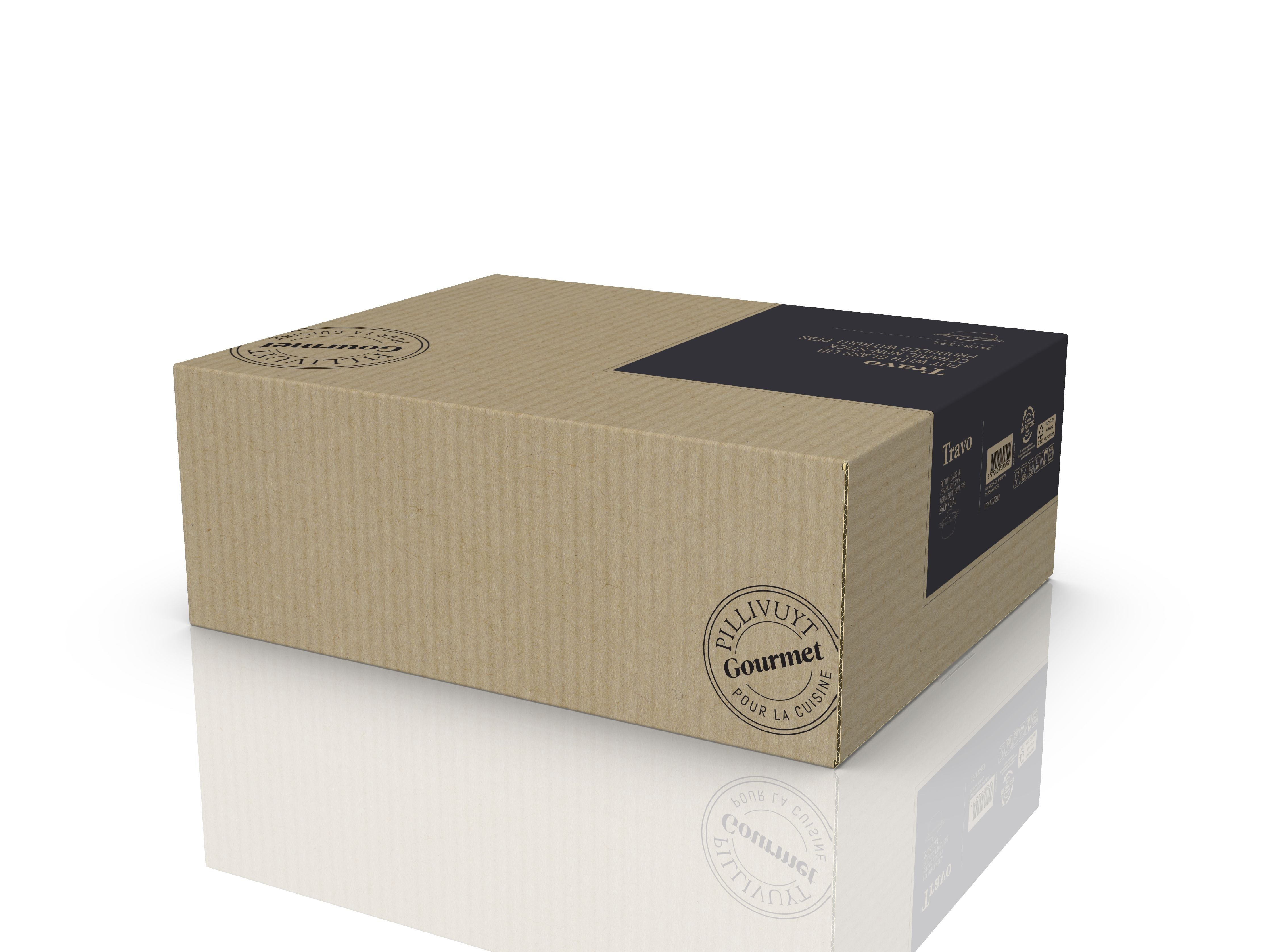 [product_category]-Pillivuyt Gourmet Travo Pot With Glass Lid ø24 Cm 3.8 Liter Black-Pillivuyt Gourmet-5722000306092-30609-PIL-2