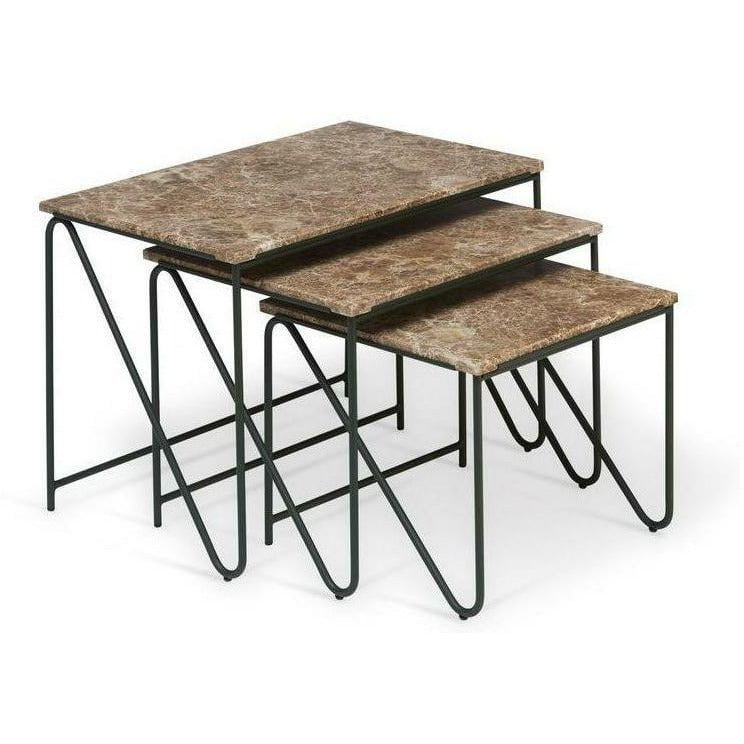 [product_category]-Please Wait To Be Seated Triyptych Table Steel And Marble, Brown-Please Wait To Be Seated-5713583001085-1007010-PLE-1