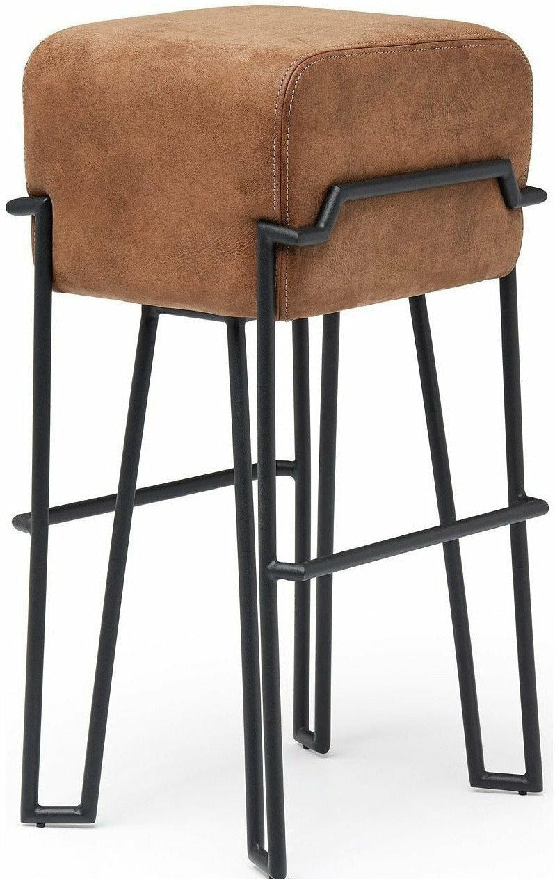 [product_category]-Puik Bokk Bar Stool, Black / Leather Brown-Puik-8719325175165-BBBR-10049-PUI-1