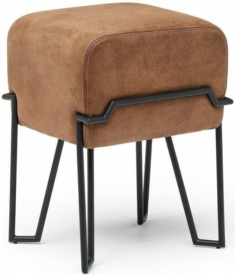 [product_category]-Puik Bokk Stool, Black / Leather Brown-Puik-8719189001938-BOZL-10040-PUI-1
