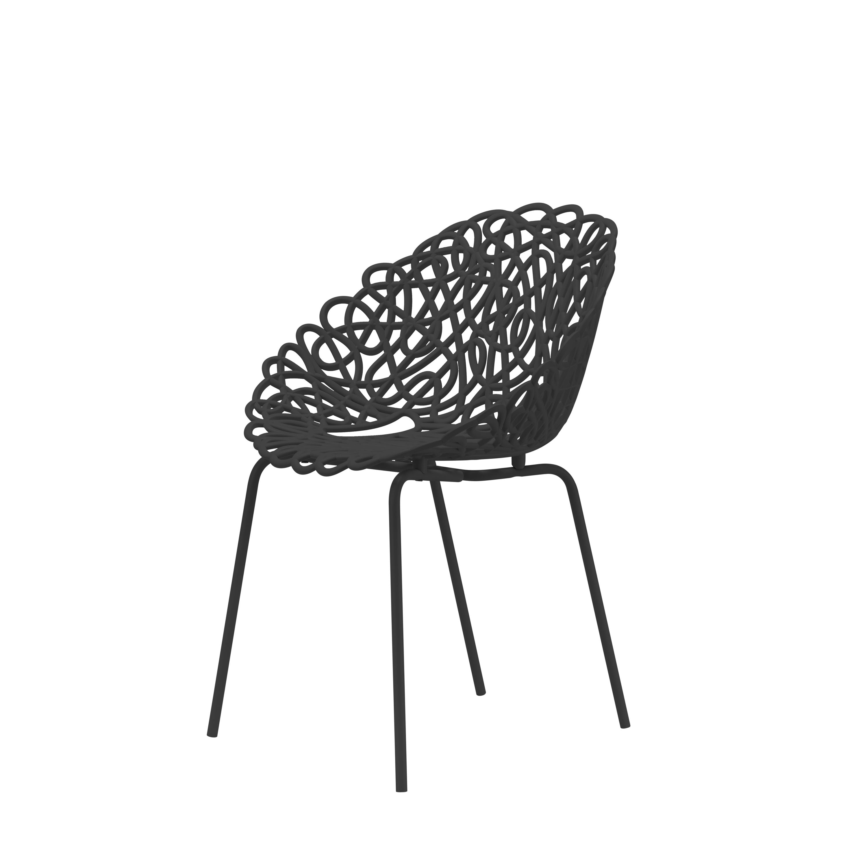 [product_category]-Qeeboo Bacana Chair Indoor Set Of 2 Pcs, Black-Qeeboo-8052049059664-56001BL-QEE-2