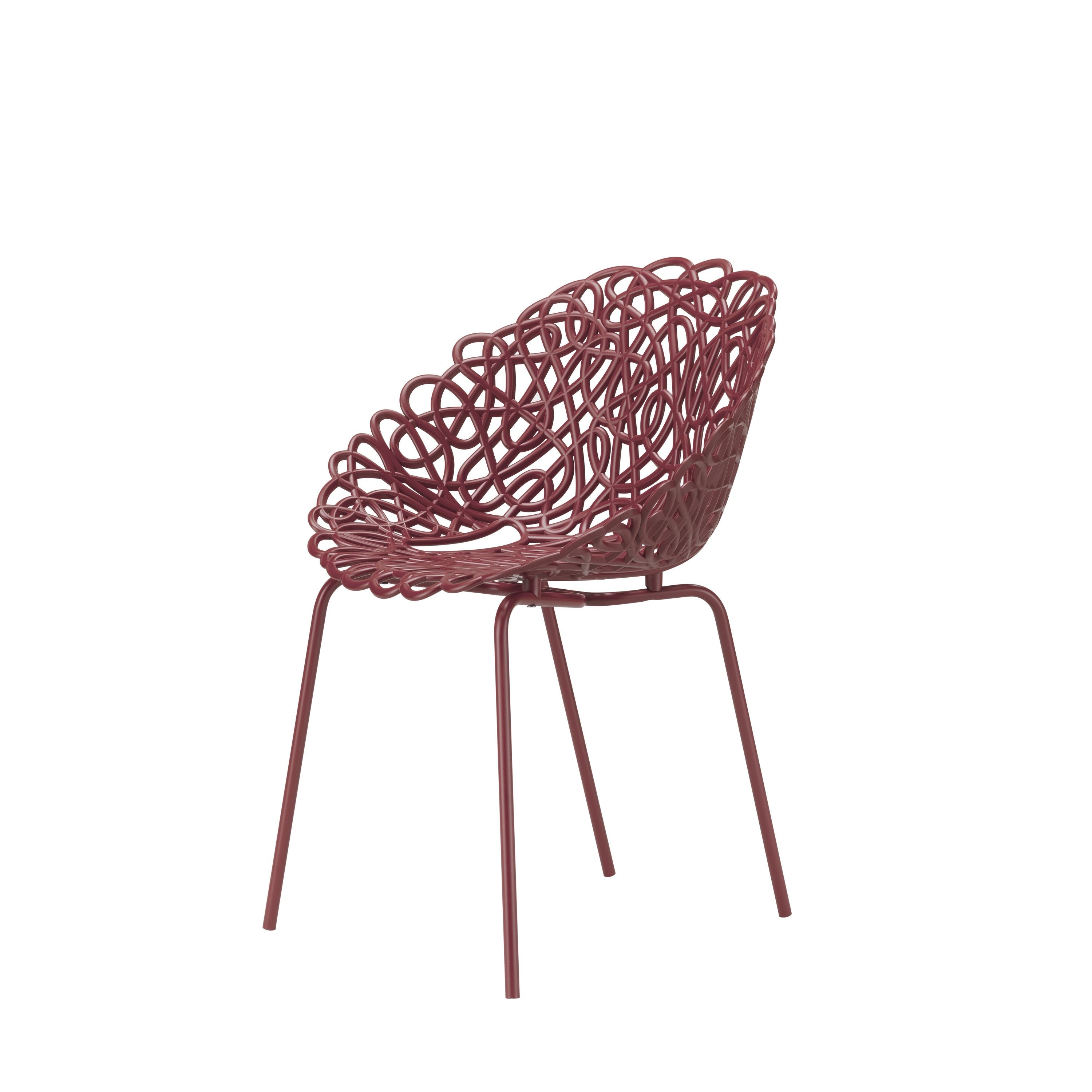 [product_category]-Qeeboo Bacana Chair Indoor Set Of 2 Pcs, Dark Red-Qeeboo-8052049059688-56001DR-QEE-2