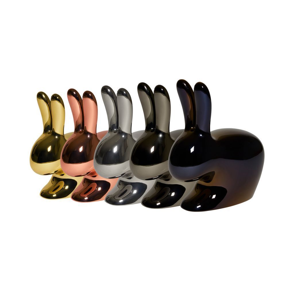 [product_category]-Qeeboo Bunny Chair Metal Finish, Black Pearl-Qeeboo-8052049050906-90004Bl-S-QEE-13