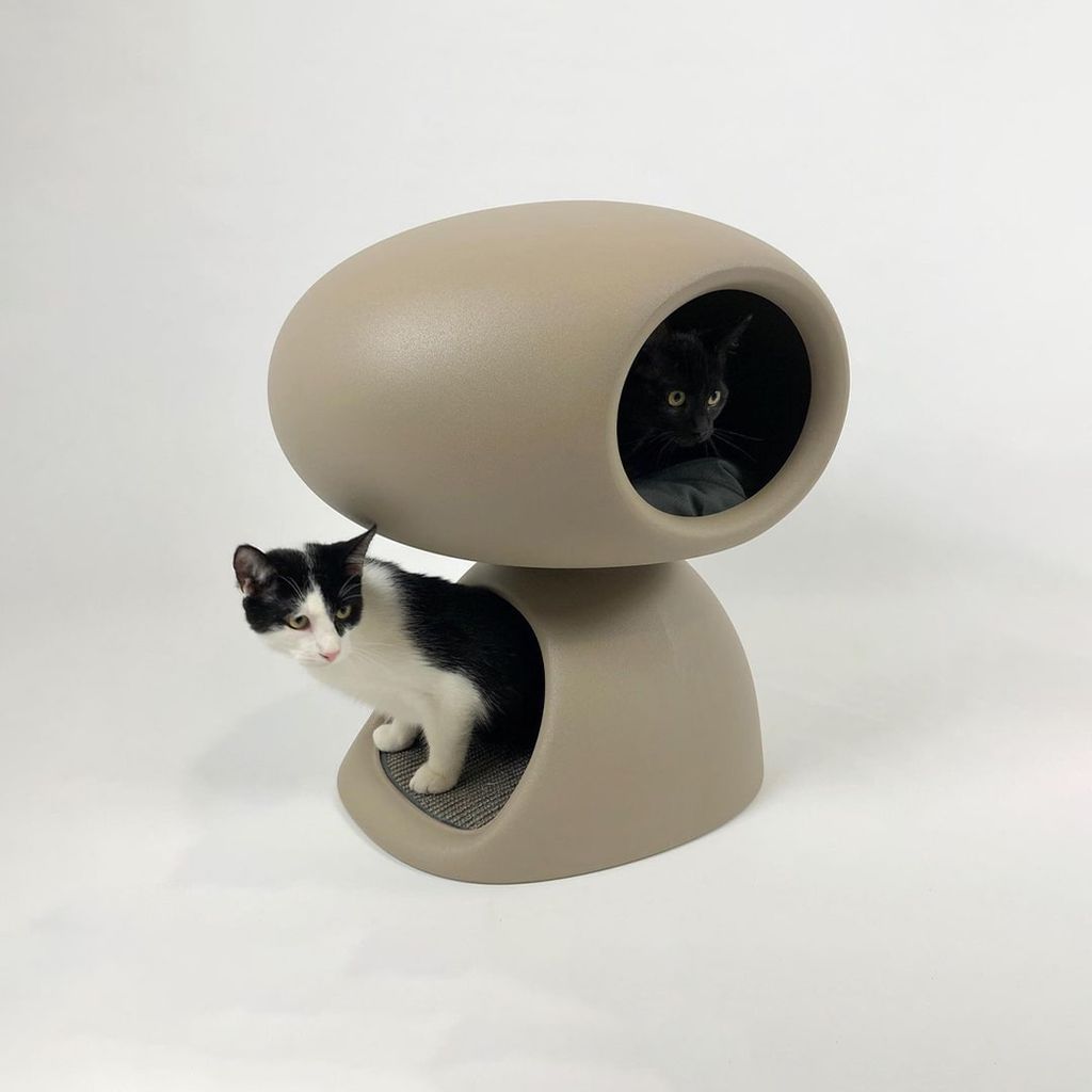 [product_category]-Qeeboo Cat Cave By Stefano Giovannoni, Dove Grey-Qeeboo-8052049055536-35001QUP-DG-QEE-2